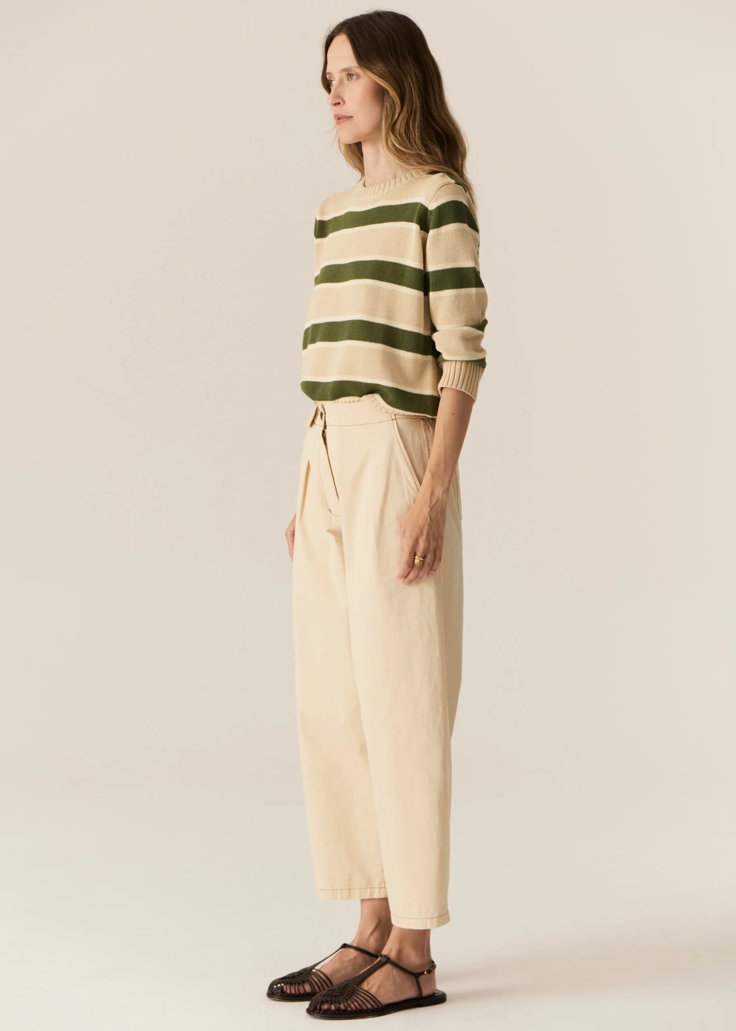 Pol Avrid Barrel Pant Pebble