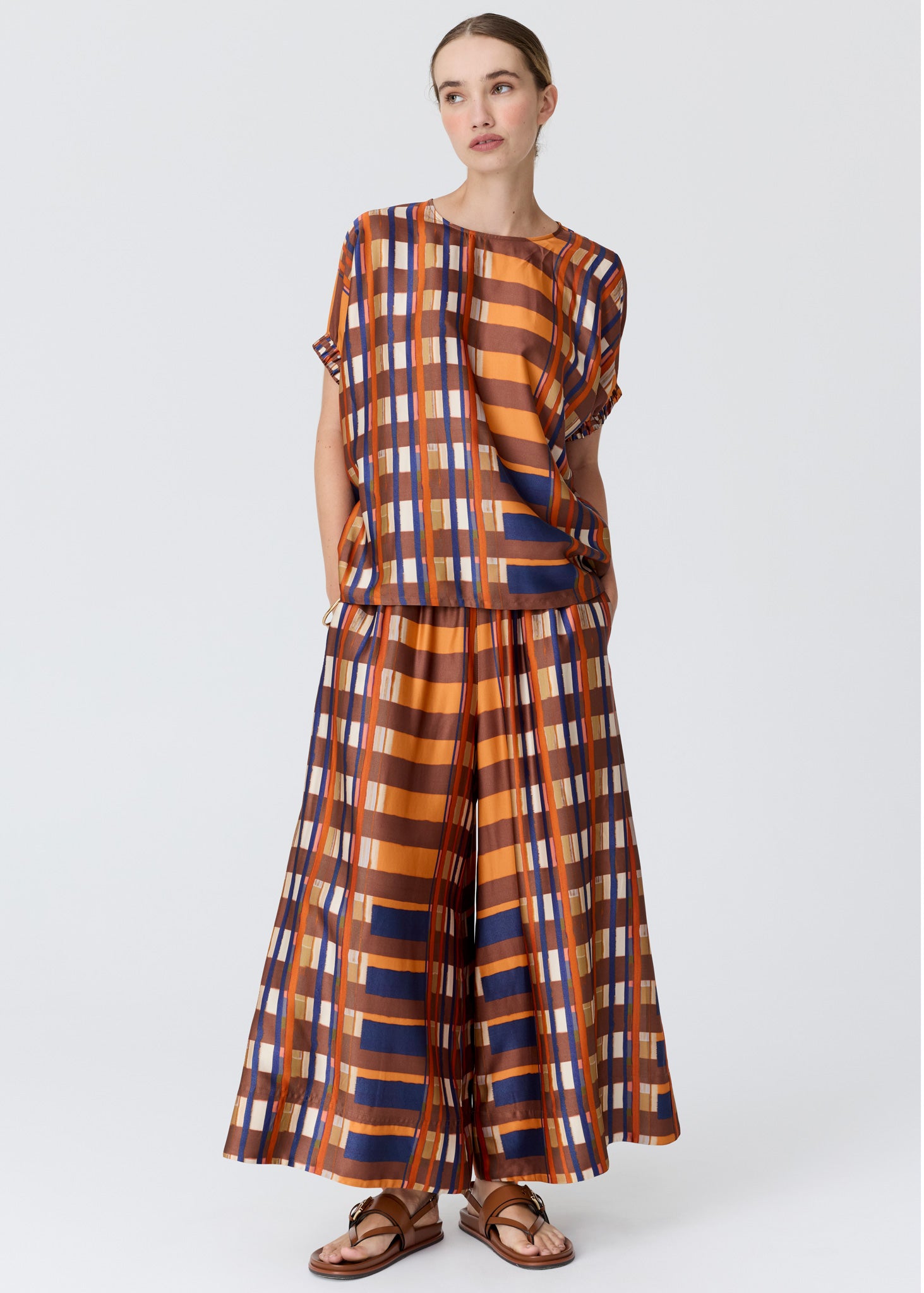POL Lattice Top Amber Check