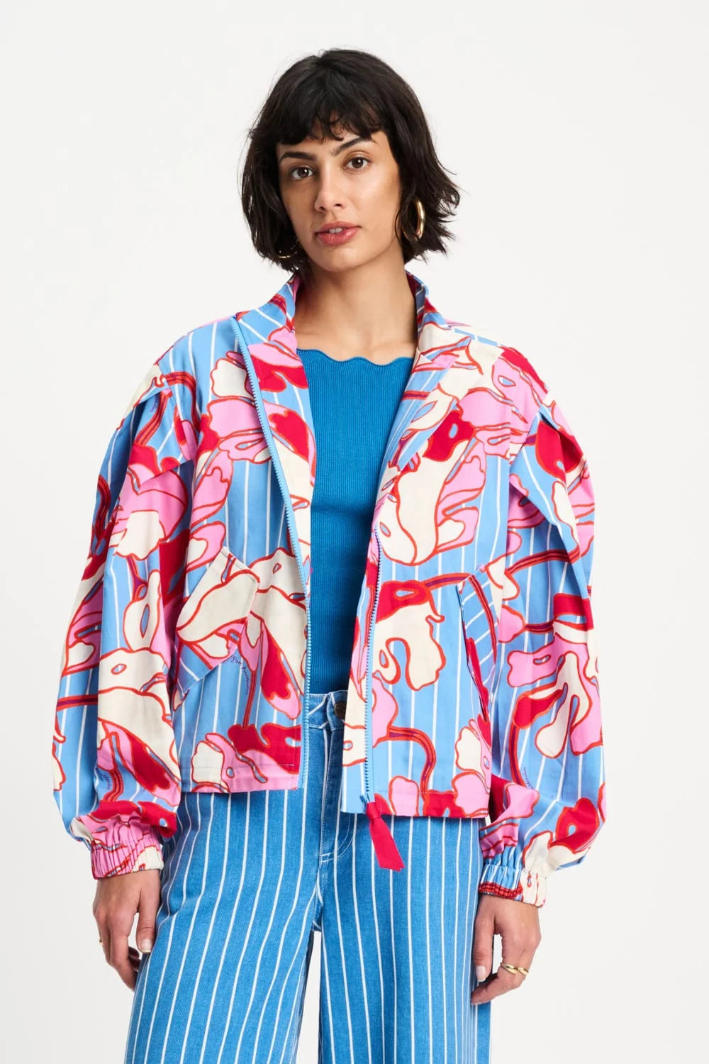 Pom Urban Flora Stripe Jacket