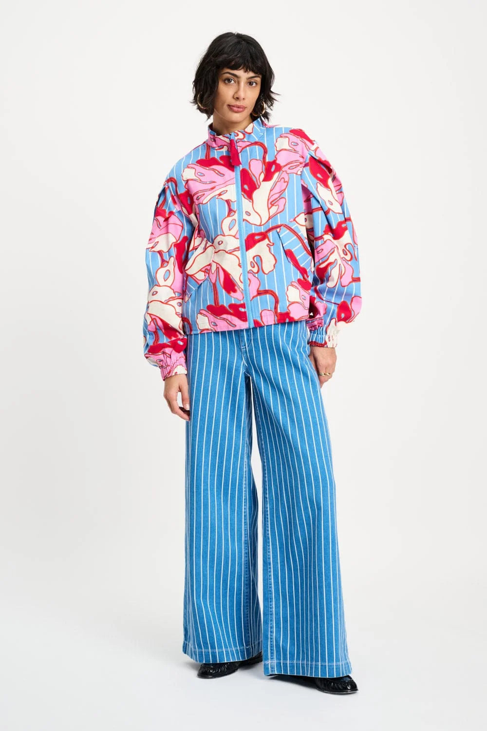 Pom Urban Flora Stripe Jacket