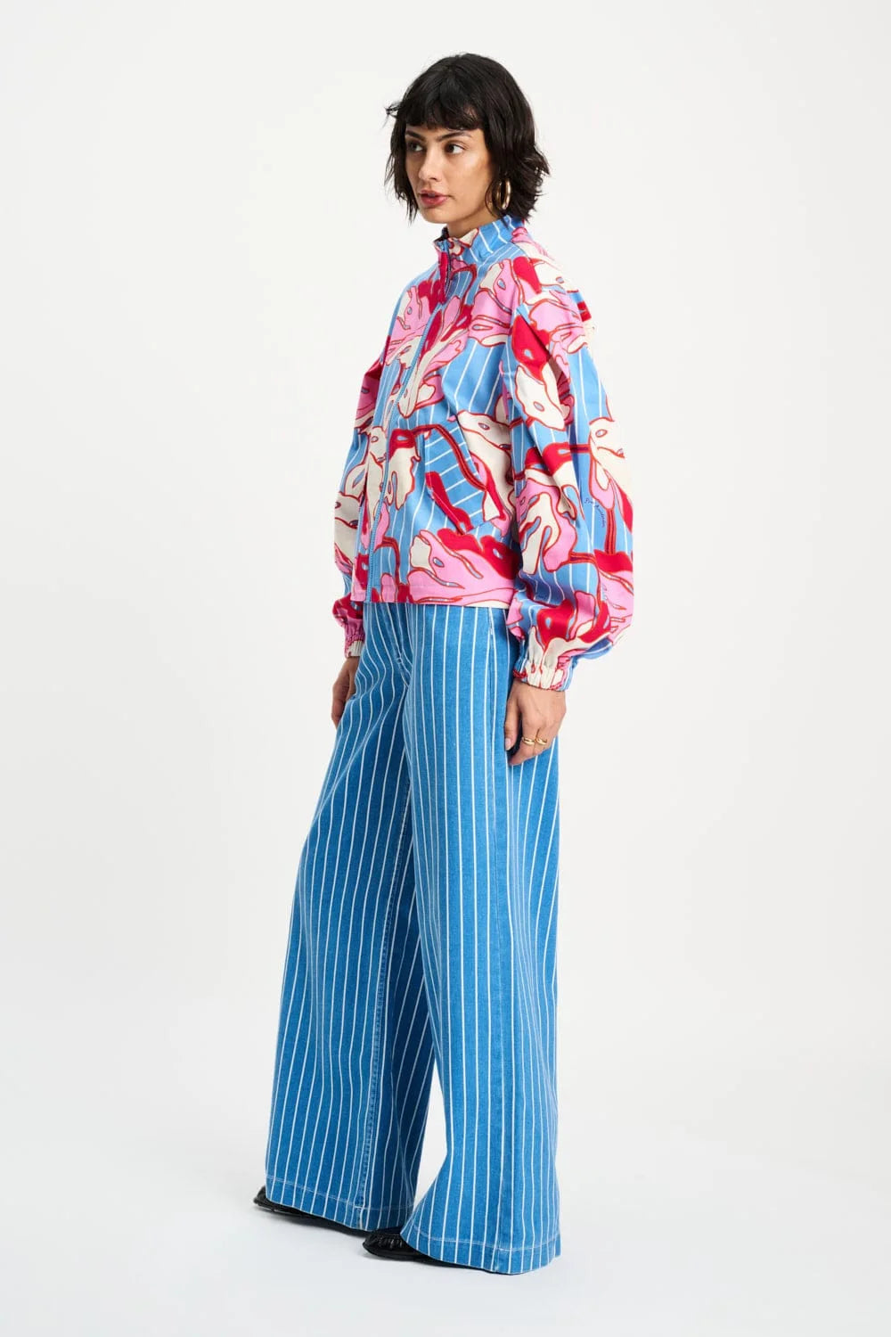 Pom Urban Flora Stripe Jacket