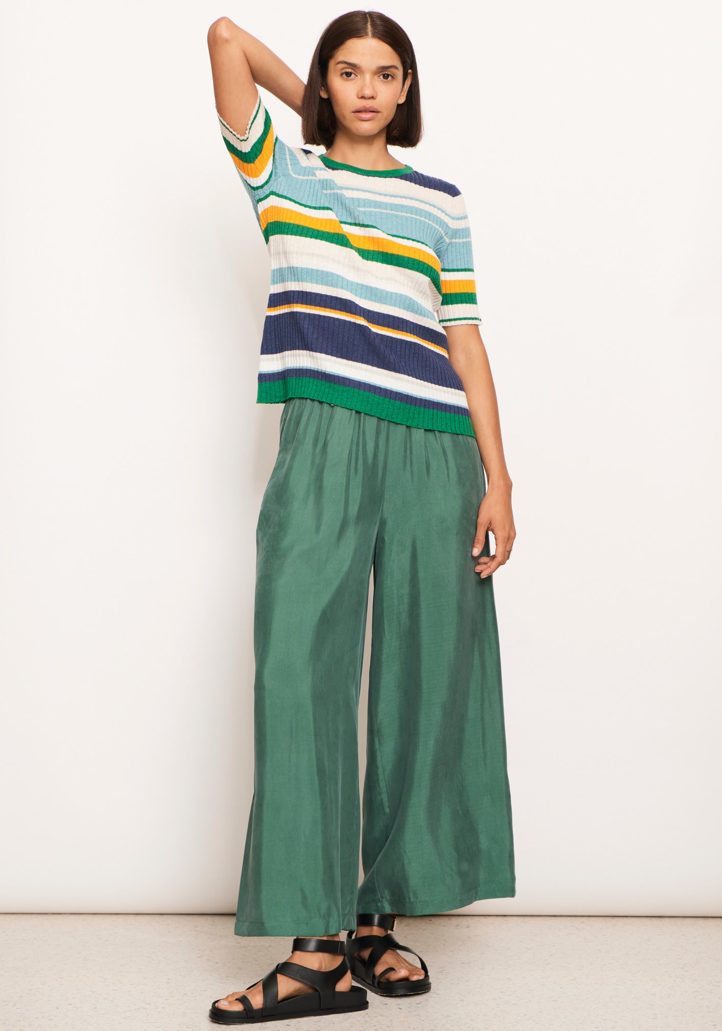 POL Lido Multi Knit Tee Green Multi