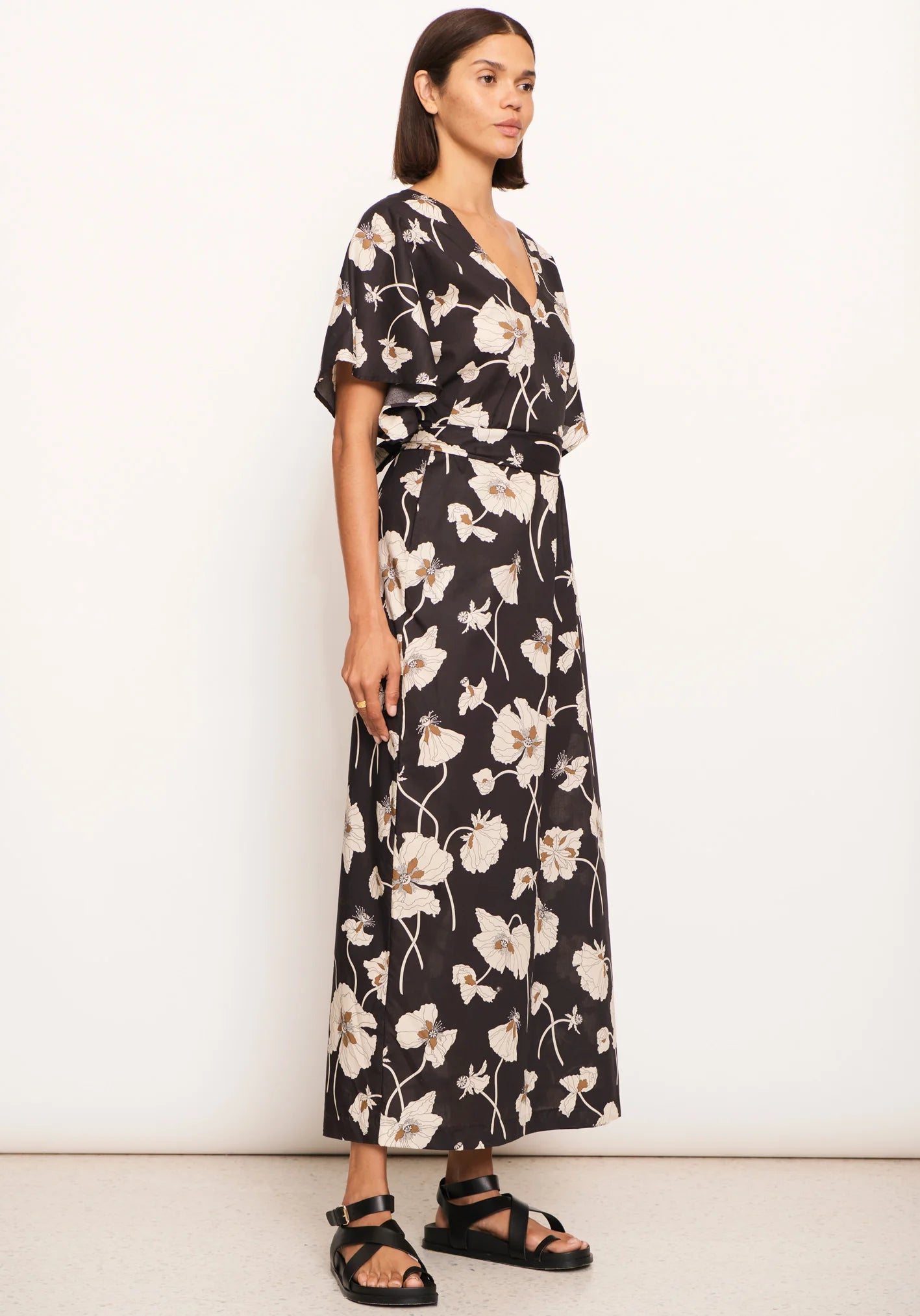 POL Laurel Belt Dress Laurel Print