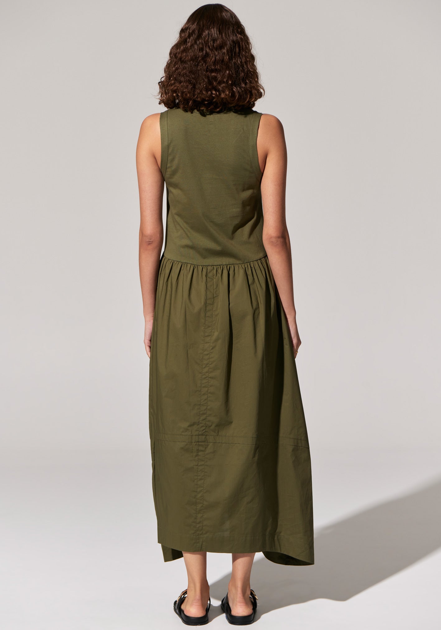 POL Toya Tank Dress Khaki