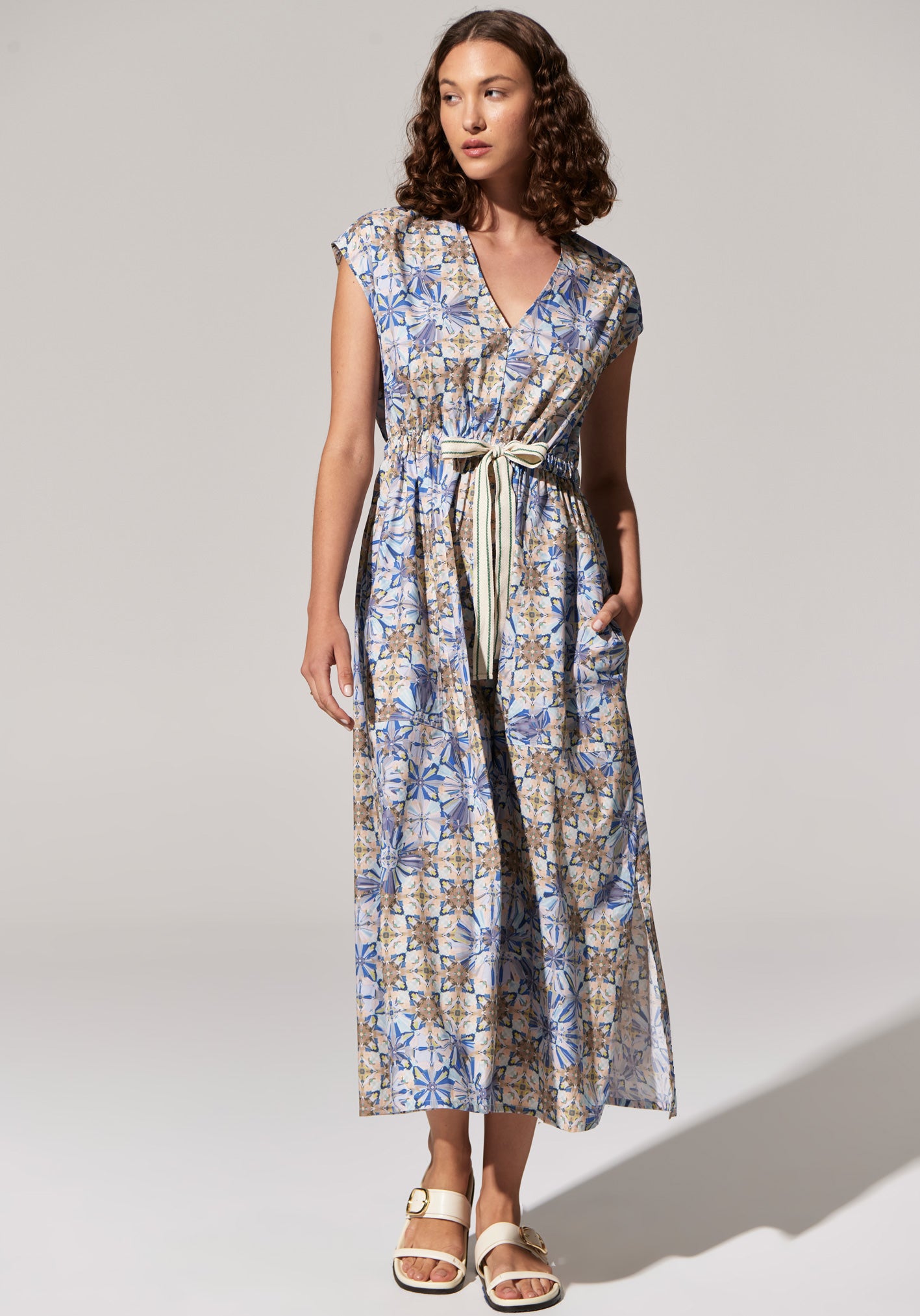 POL Celeste Tie Dress Celeste Print