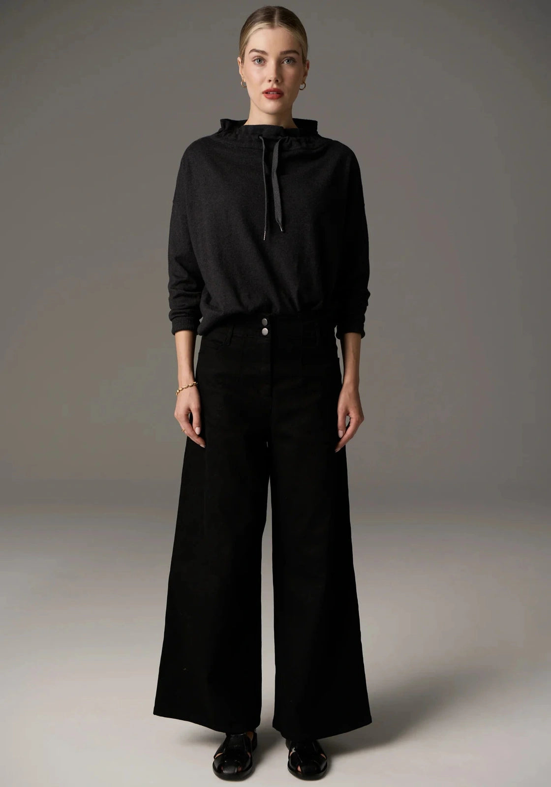 POL Beech Drawcord Knit Charcoal