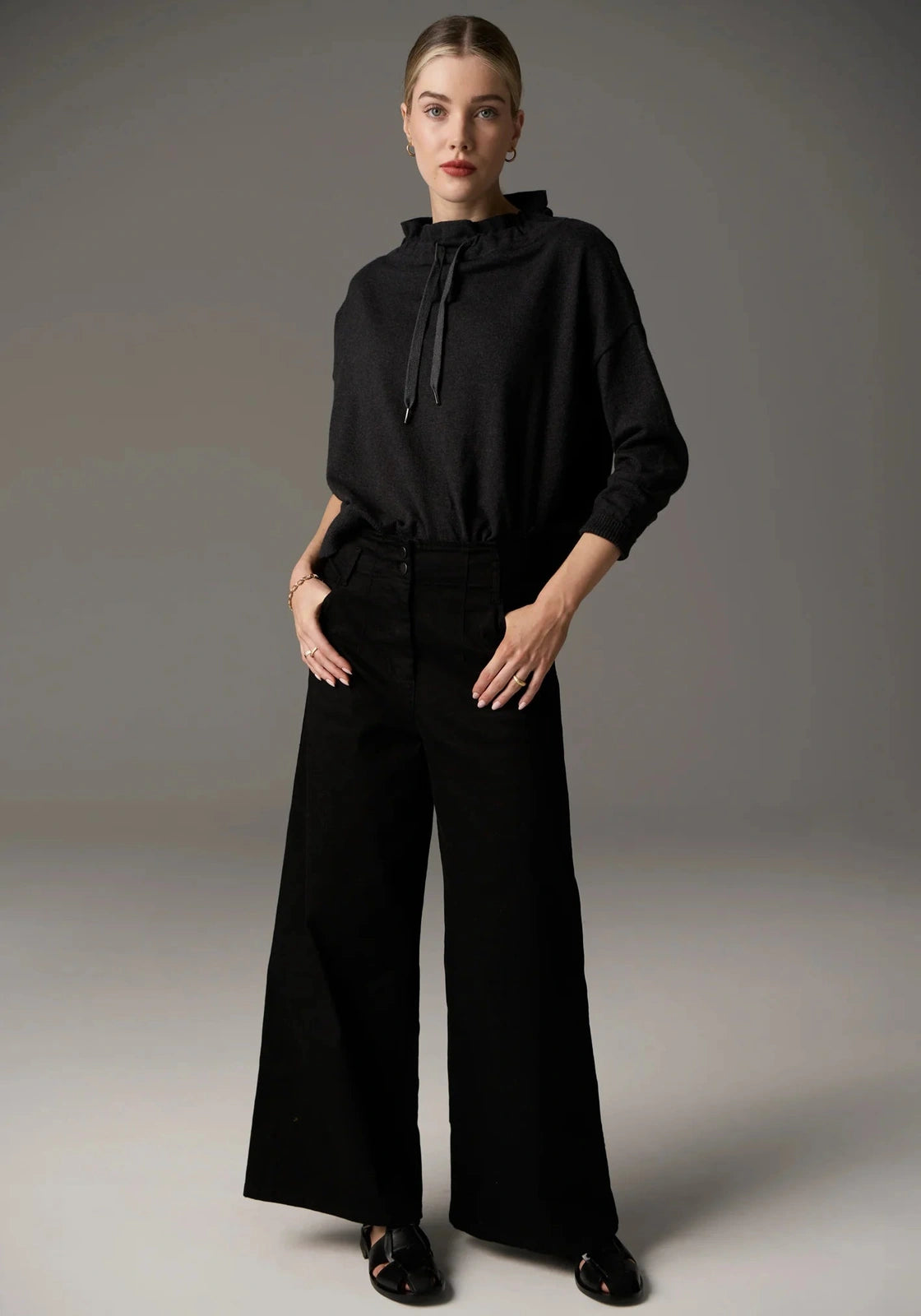 POL Beech Drawcord Knit Charcoal