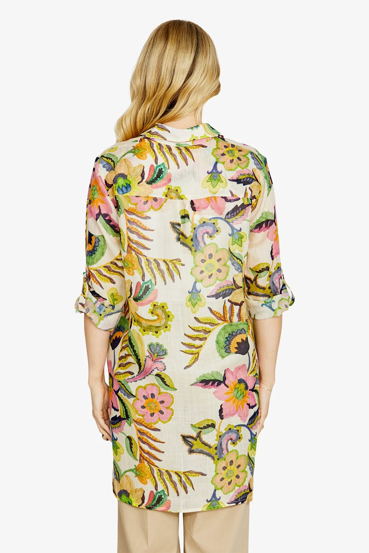 Ping Pong Angela Long Sleeve Tunic Shirt Carnival Print
