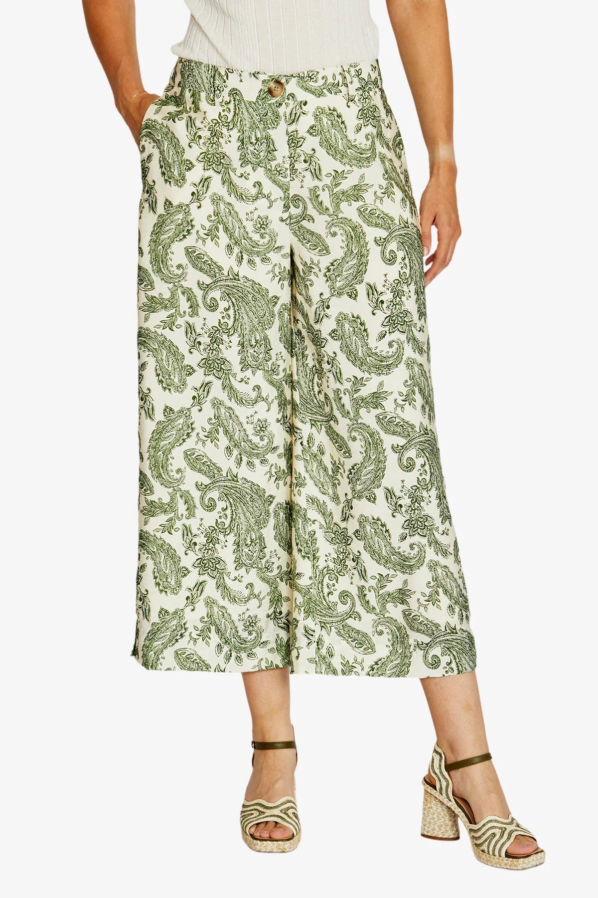 Ping Pong Blair Culotte Pant Agave Paisley