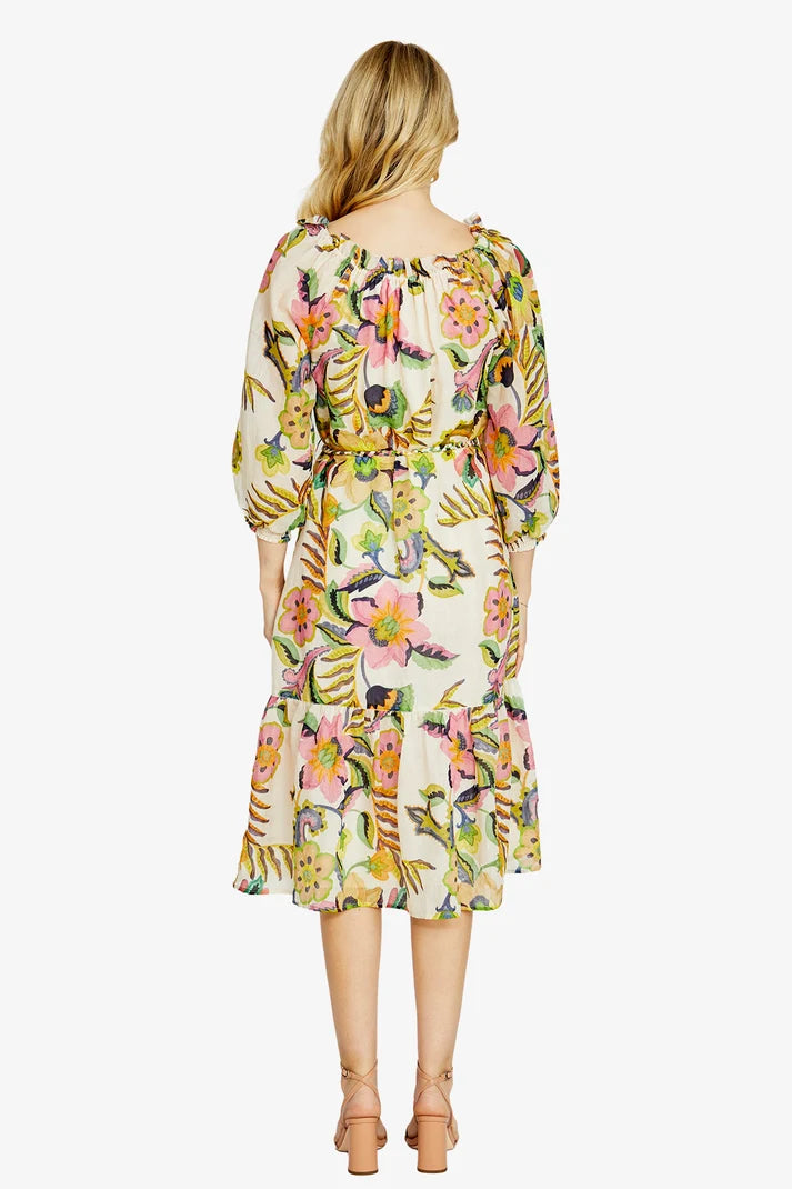 Ping Pong Rory Off the Shoulder Dress Carnival Print