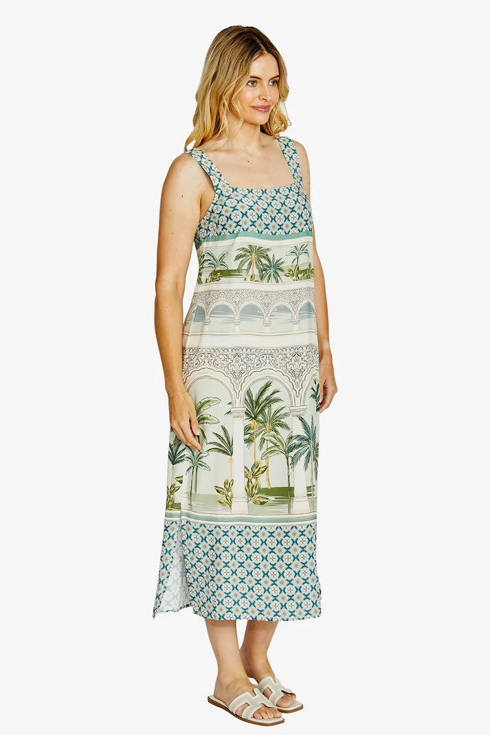 Ping Pong Salli Midi Dress Oasis Print