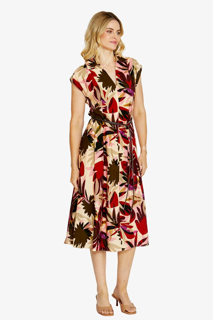 Ping Pong Sophie Sleeveless Dress Columbia Print