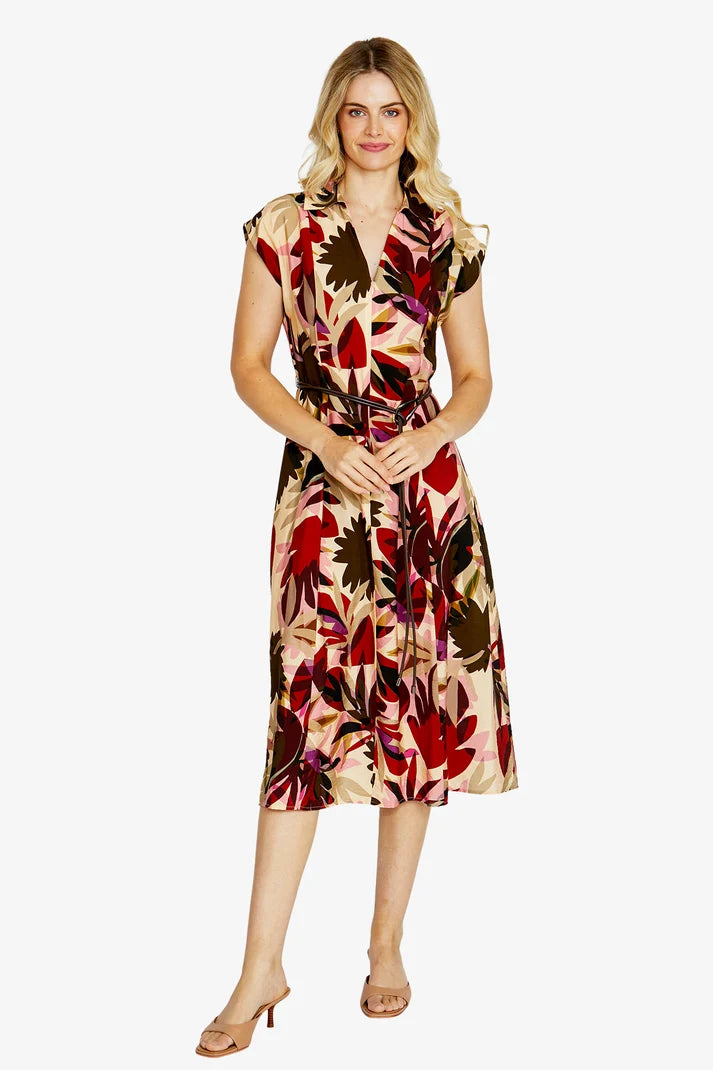 Ping Pong Sophie Sleeveless Dress Columbia Print