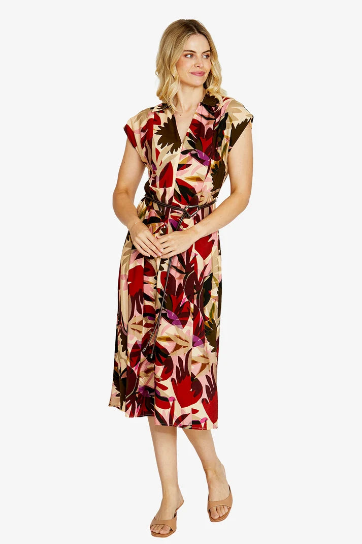 Ping Pong Sophie Sleeveless Dress Columbia Print