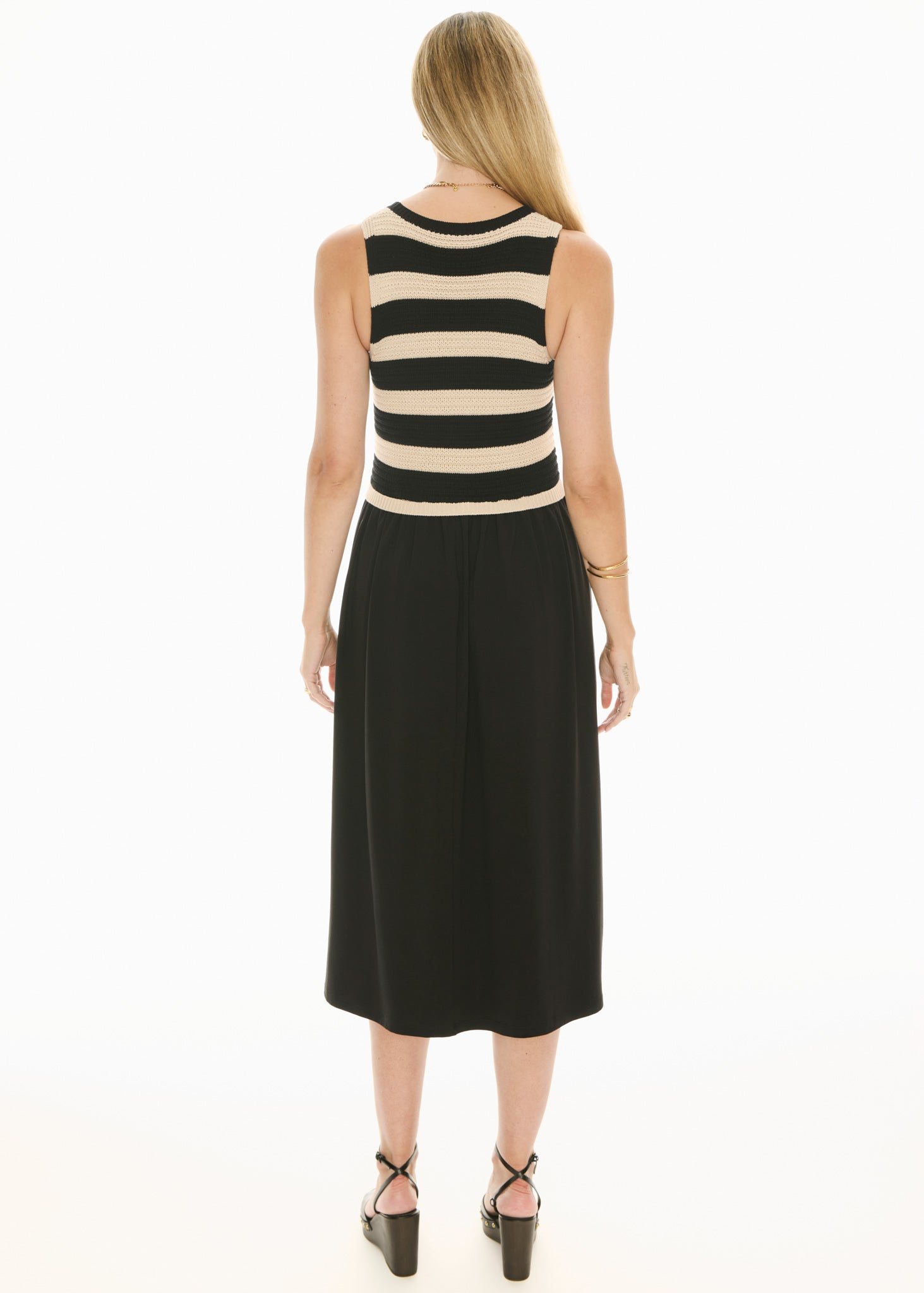 POL Bonde Dress Knit Black Ivory