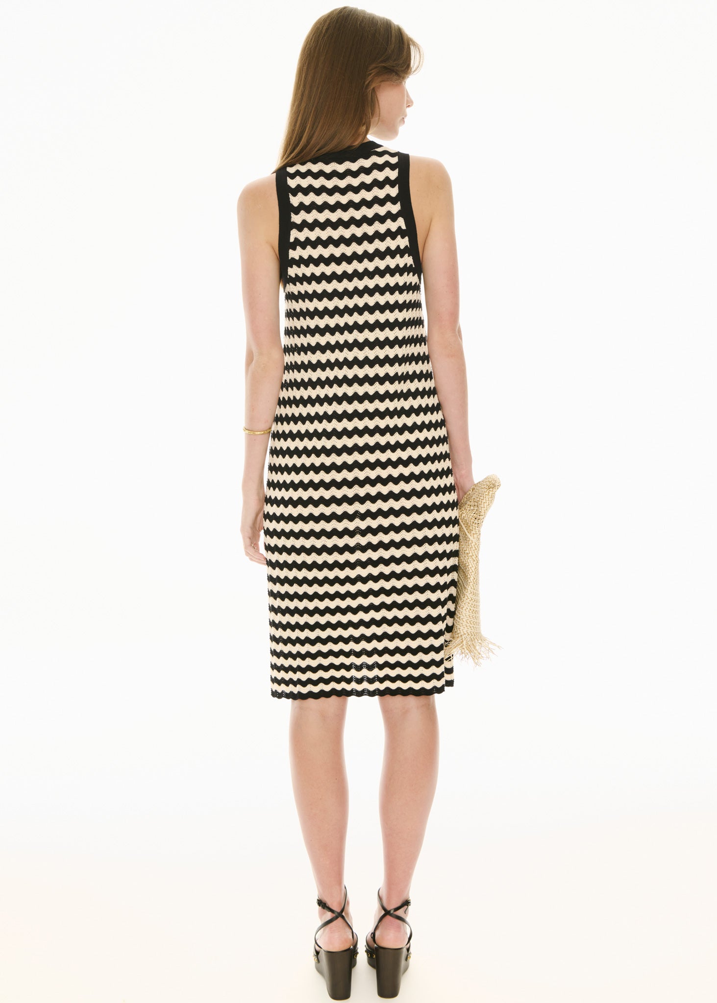 POL Bonde Tank Dress Black Ivory