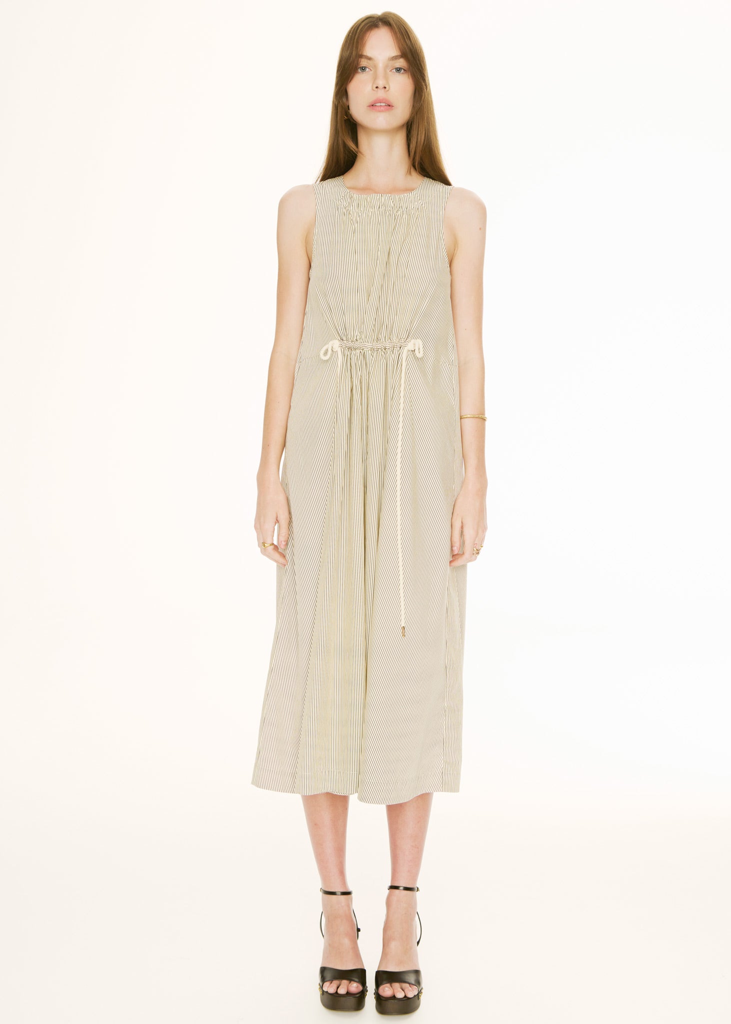 POL Fable Tank Dress Ivory/Ink