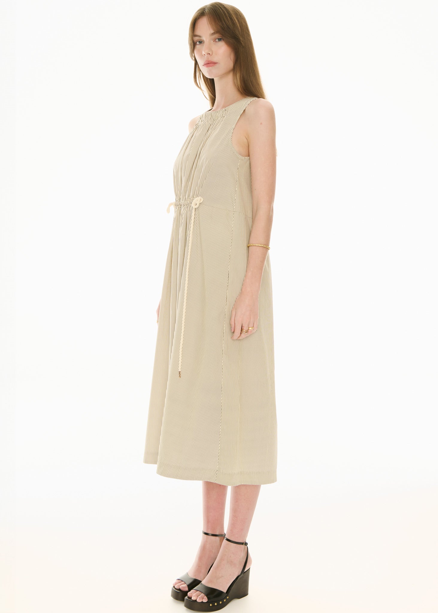 POL Fable Tank Dress Ivory/Ink