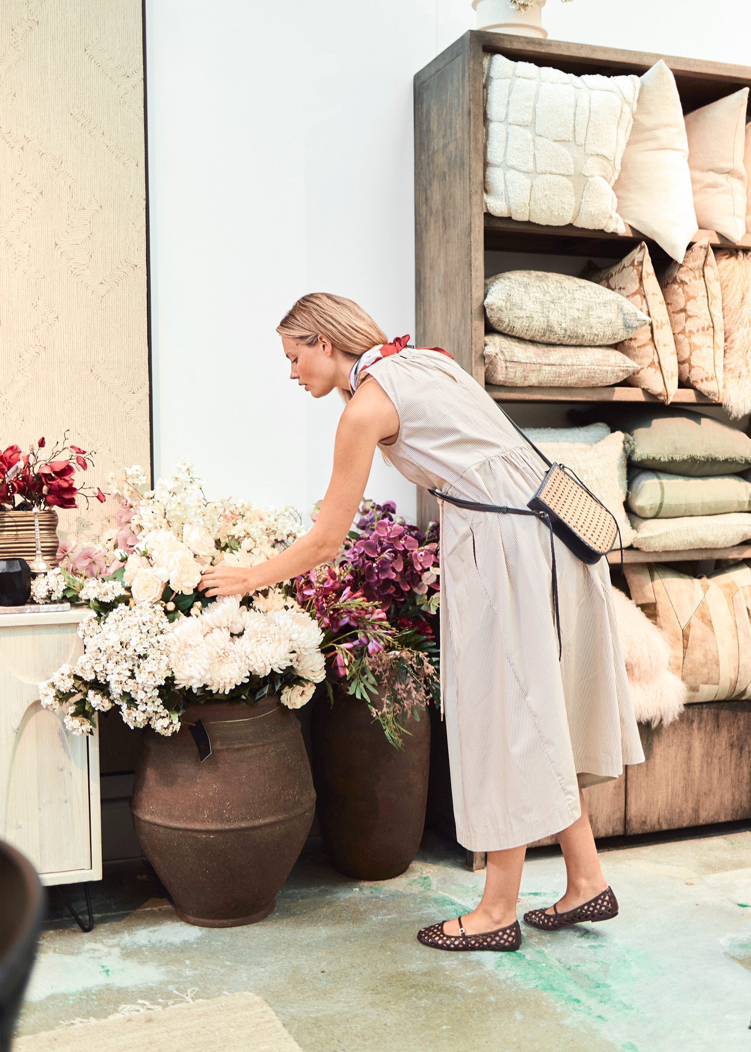 POL Fable Tank Dress Ivory/Ink