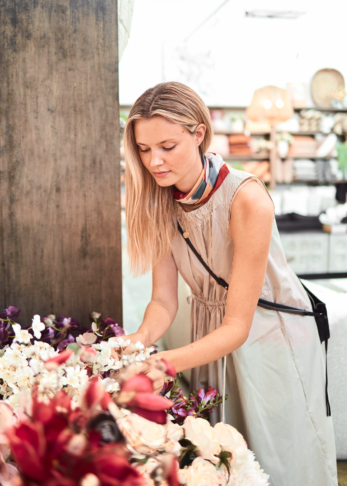POL Fable Tank Dress Ivory/Ink