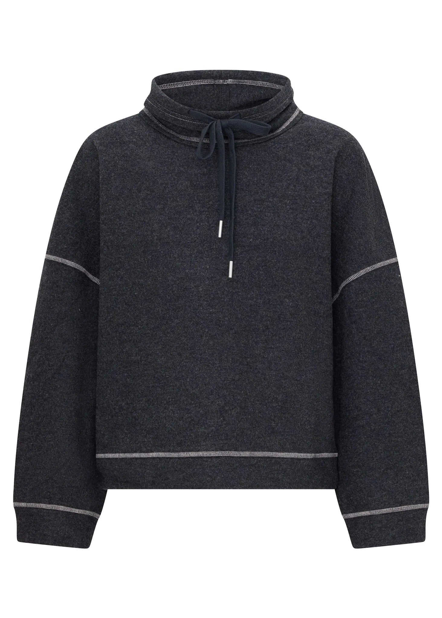 Pol Jude Wool Drawcord Knit Char Silver