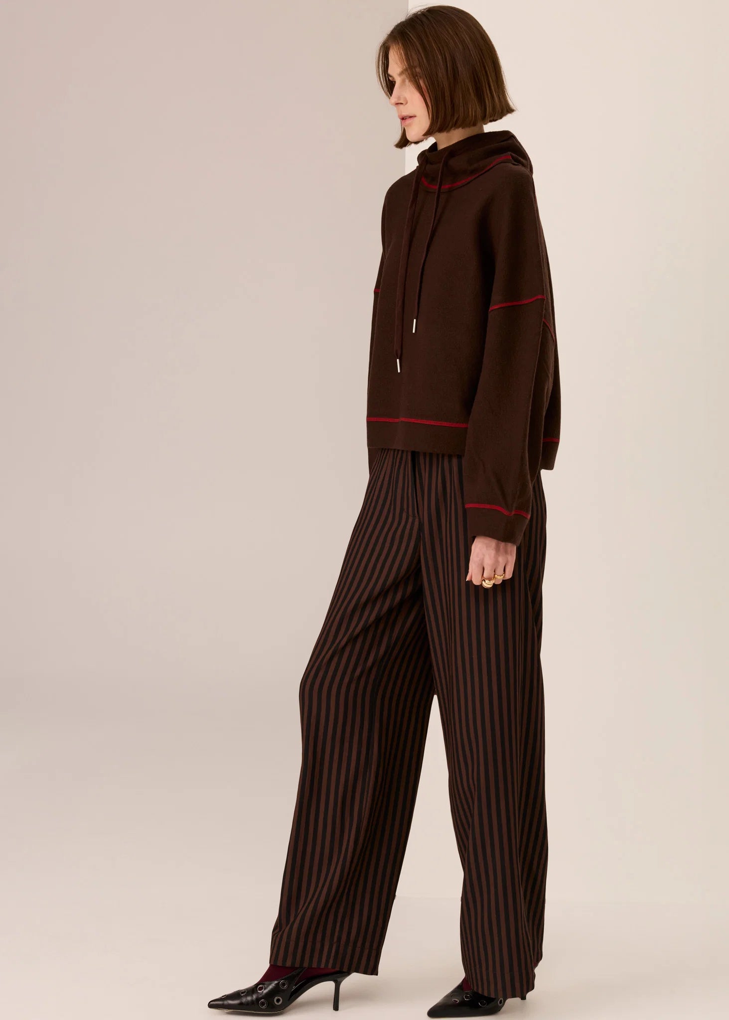 Pol Jude Wool Drawcord Knit Char Silver