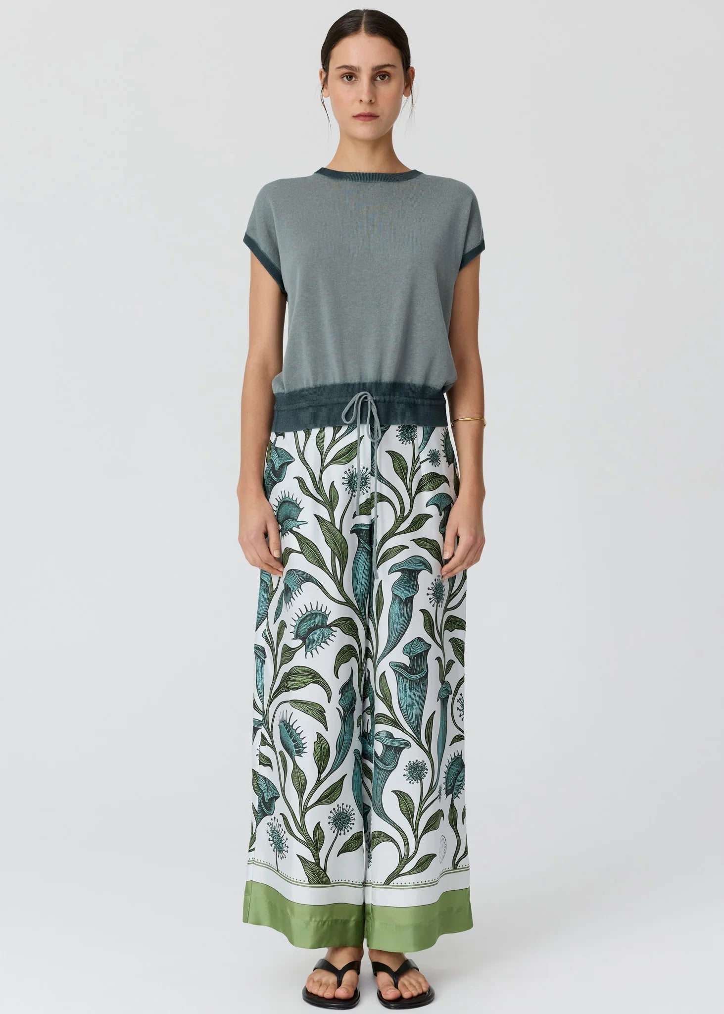 Pol Reed Painted Knit Ocean/Teal