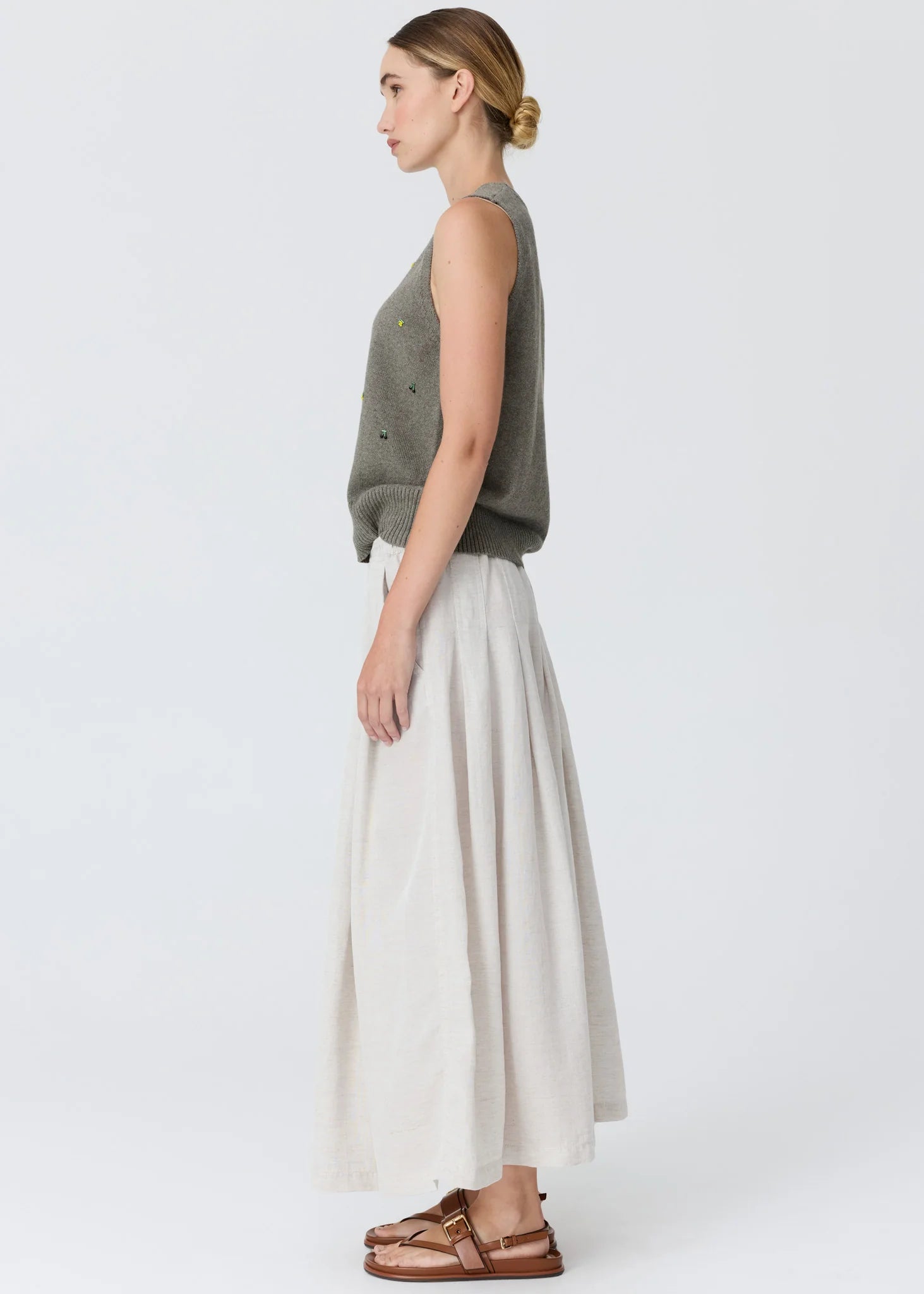 Pol Viloa Beaded Tank Moss