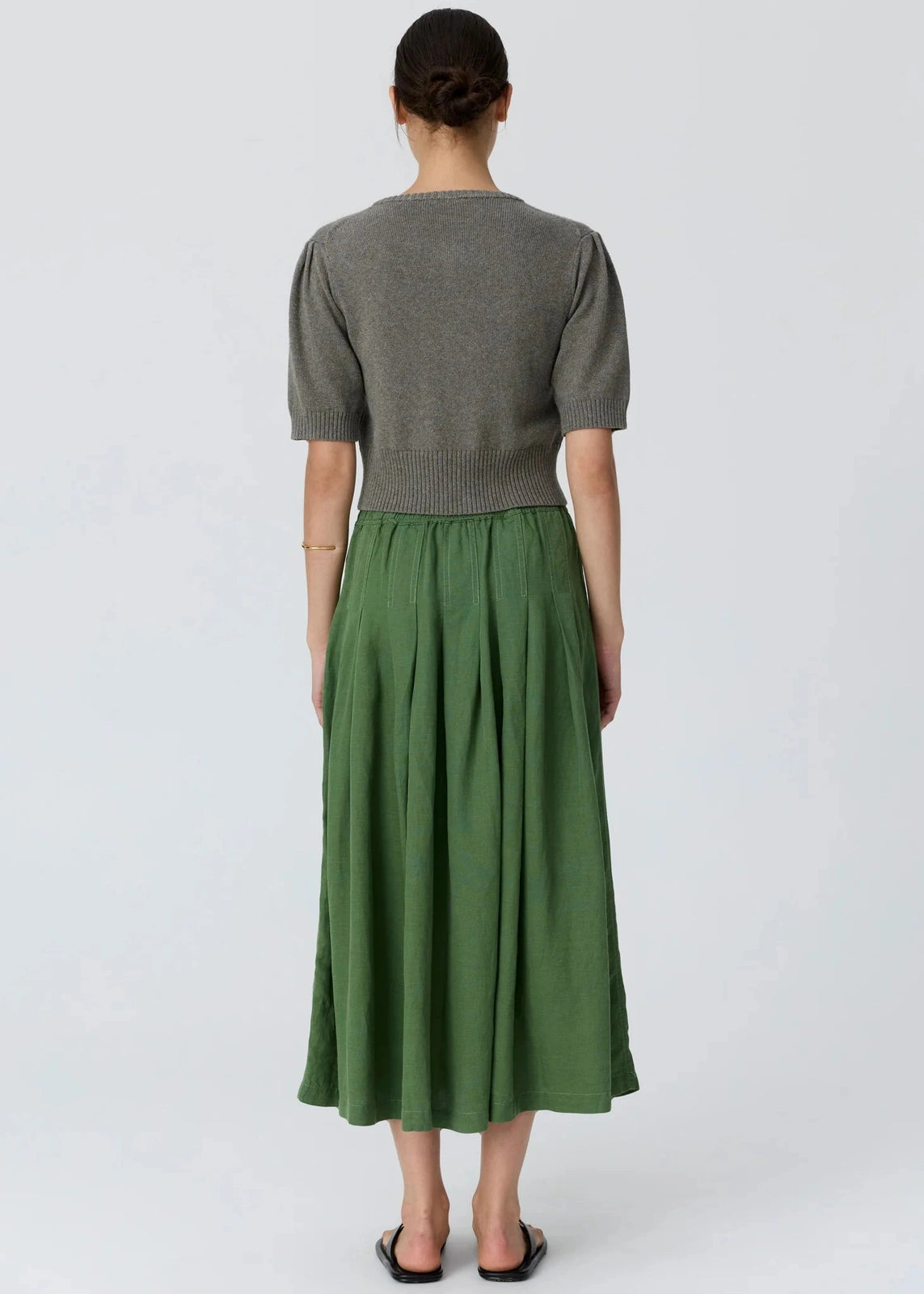 Pol Viloa SS Beaded Cardigan Moss