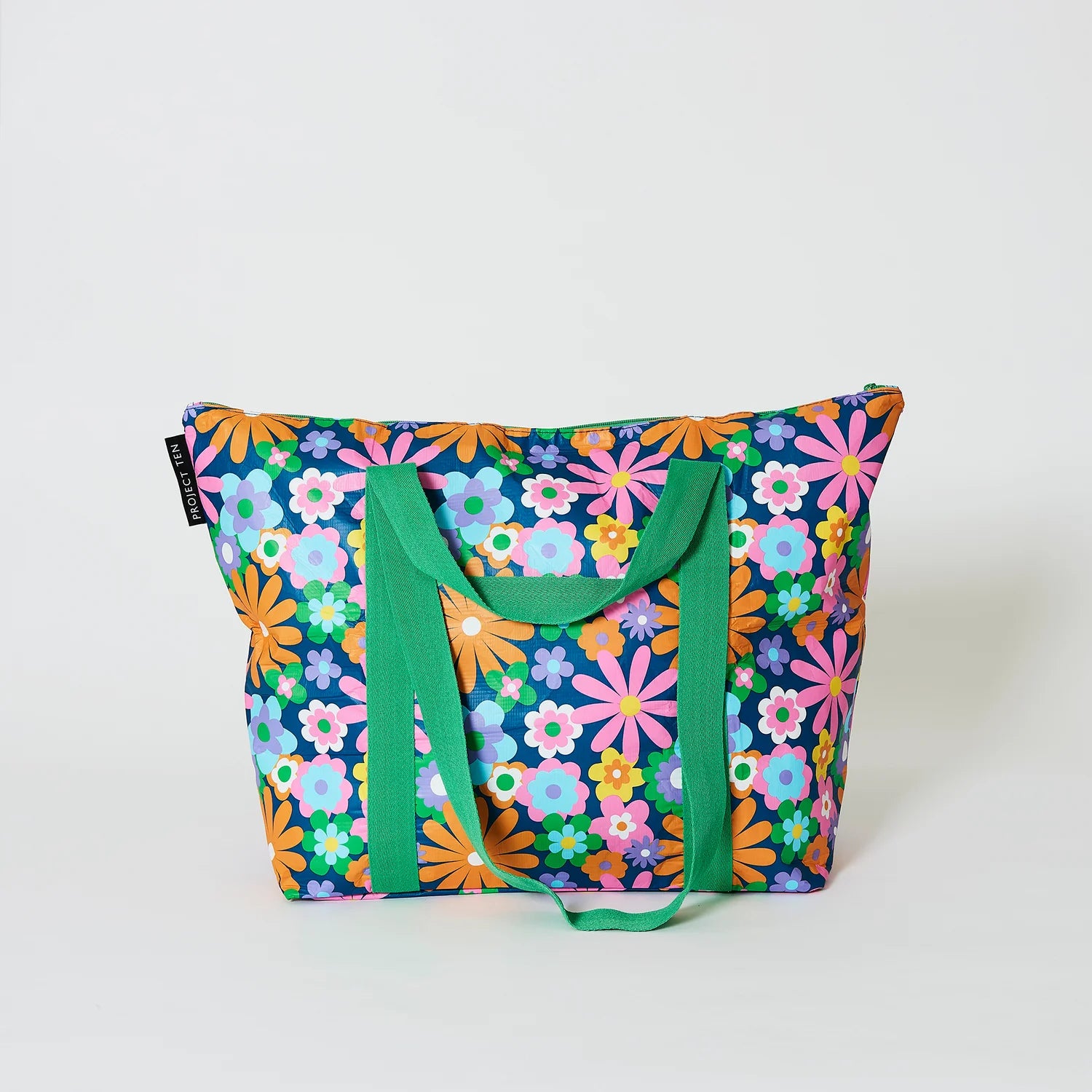 Project Ten Pop Floral Zip Medium Tote