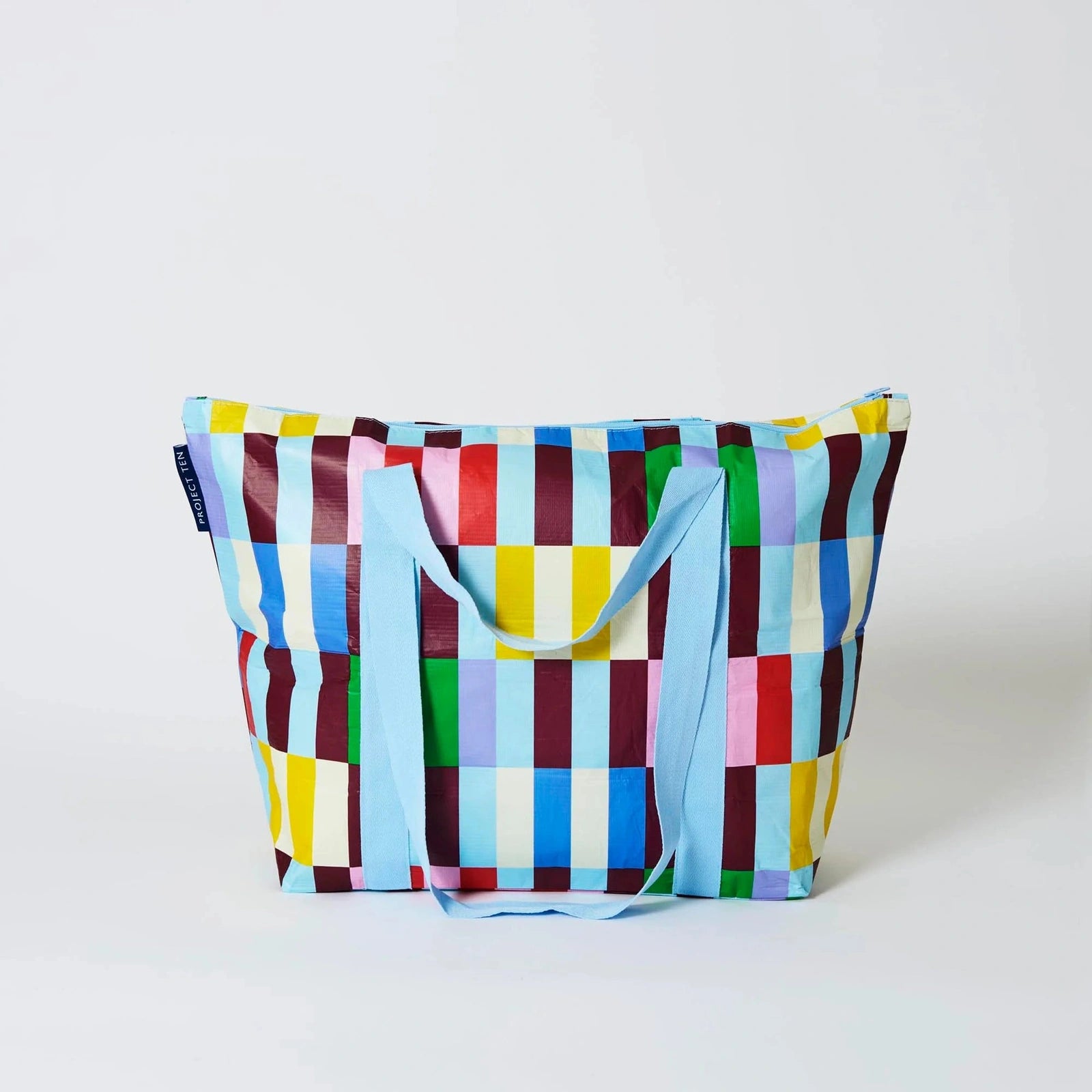 Project Ten Zip Medium Tote Multi Stripe