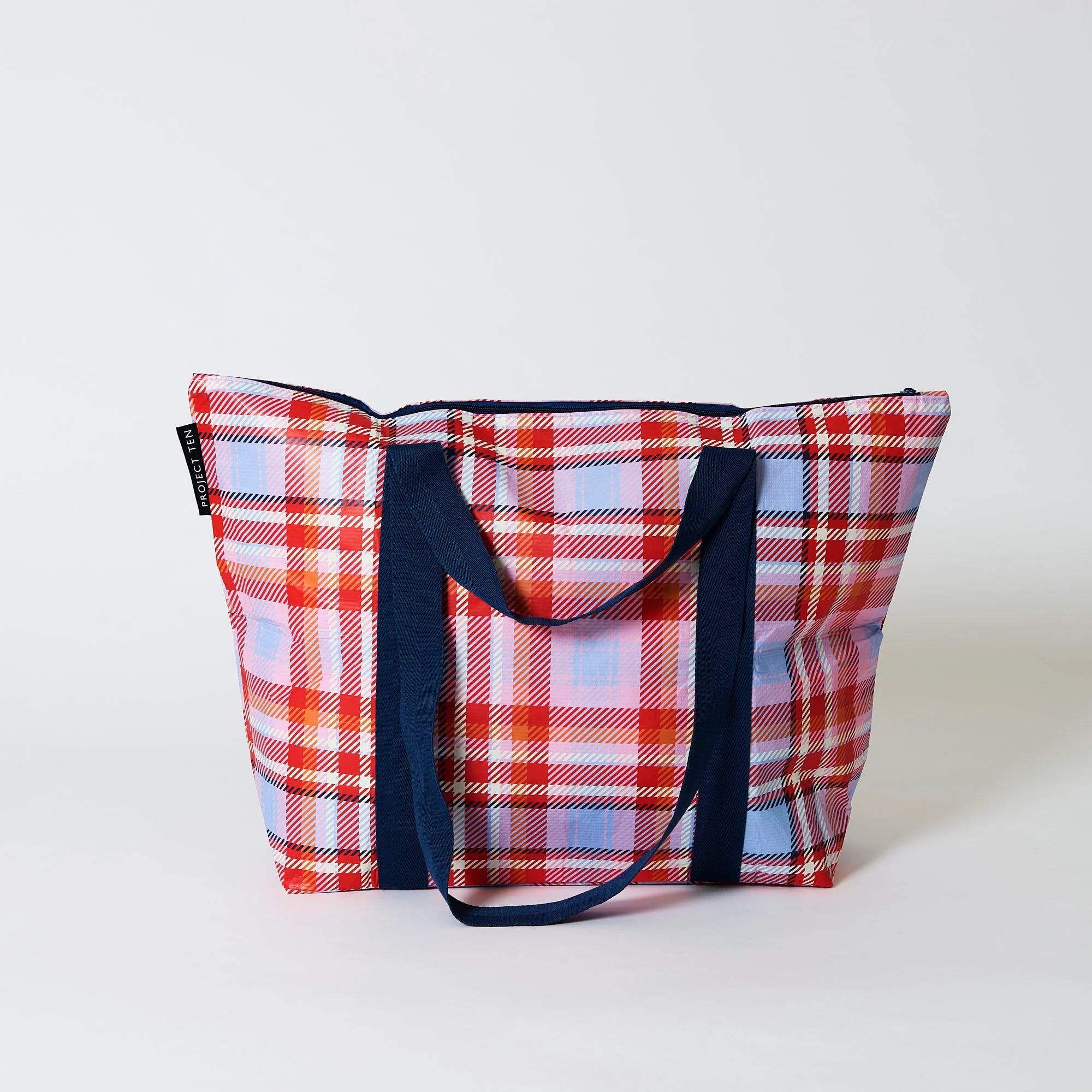 Project Ten Zip Medium Tote Tartan
