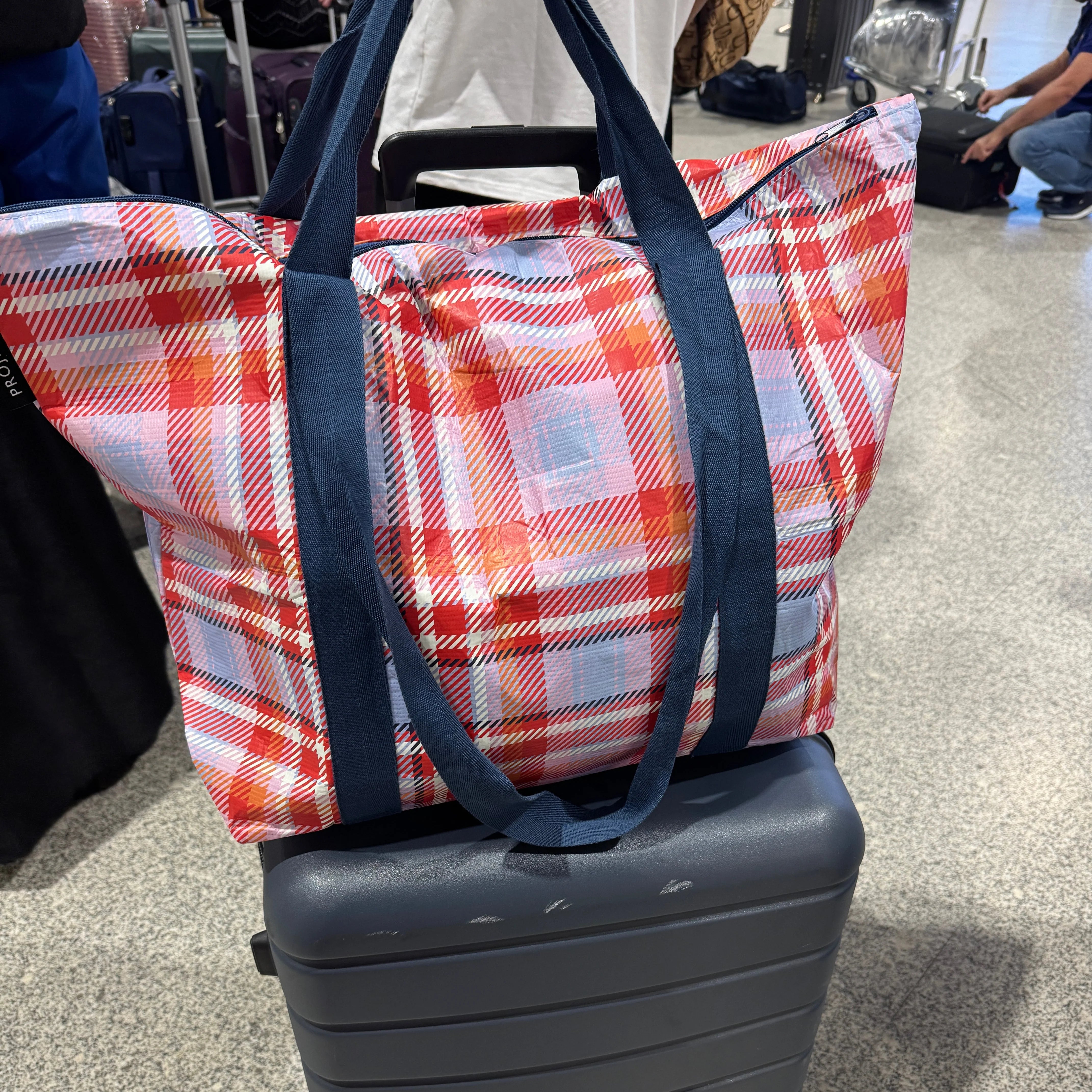 Project Ten Zip Medium Tote Tartan