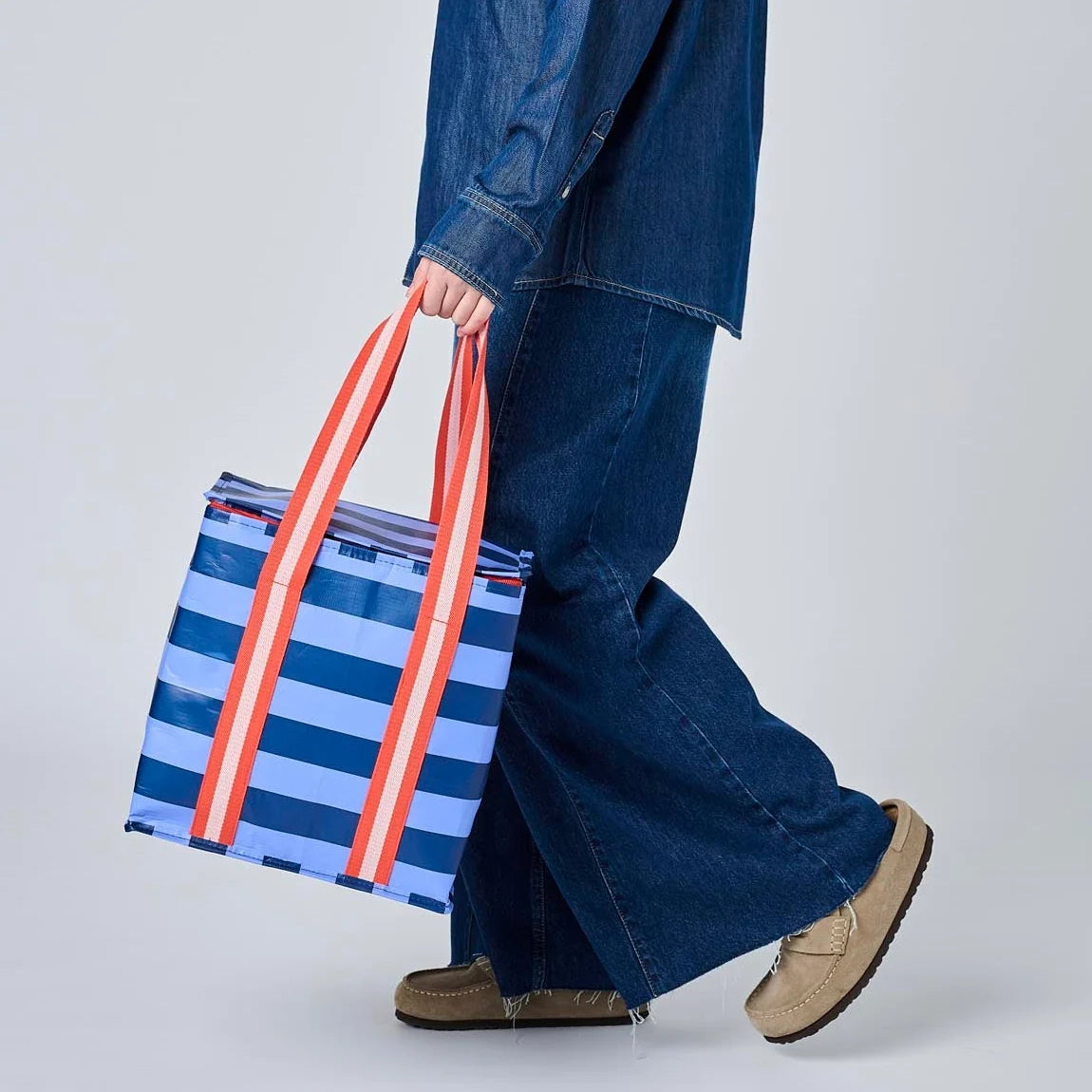 Project Ten Insulated Tote Blue Stripe