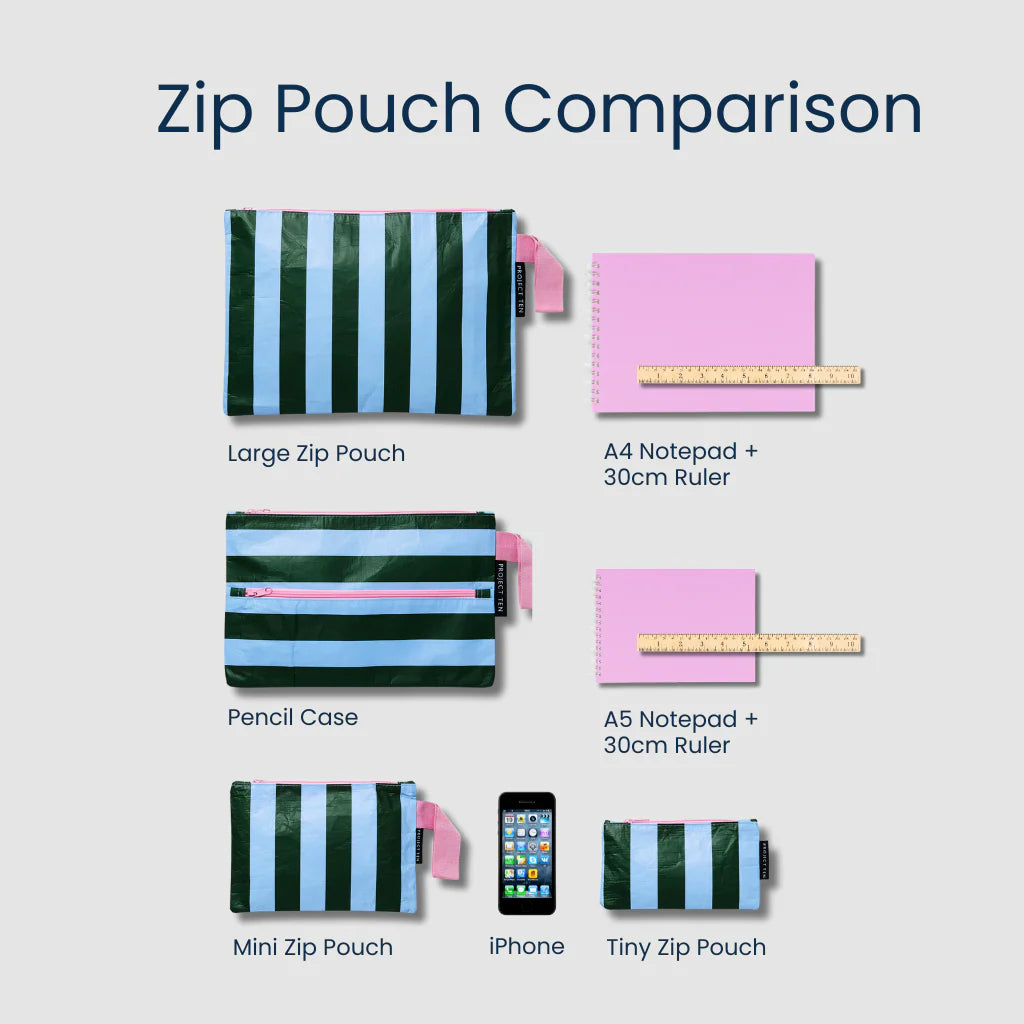 Project Ten Pencil Case Multi Stripe