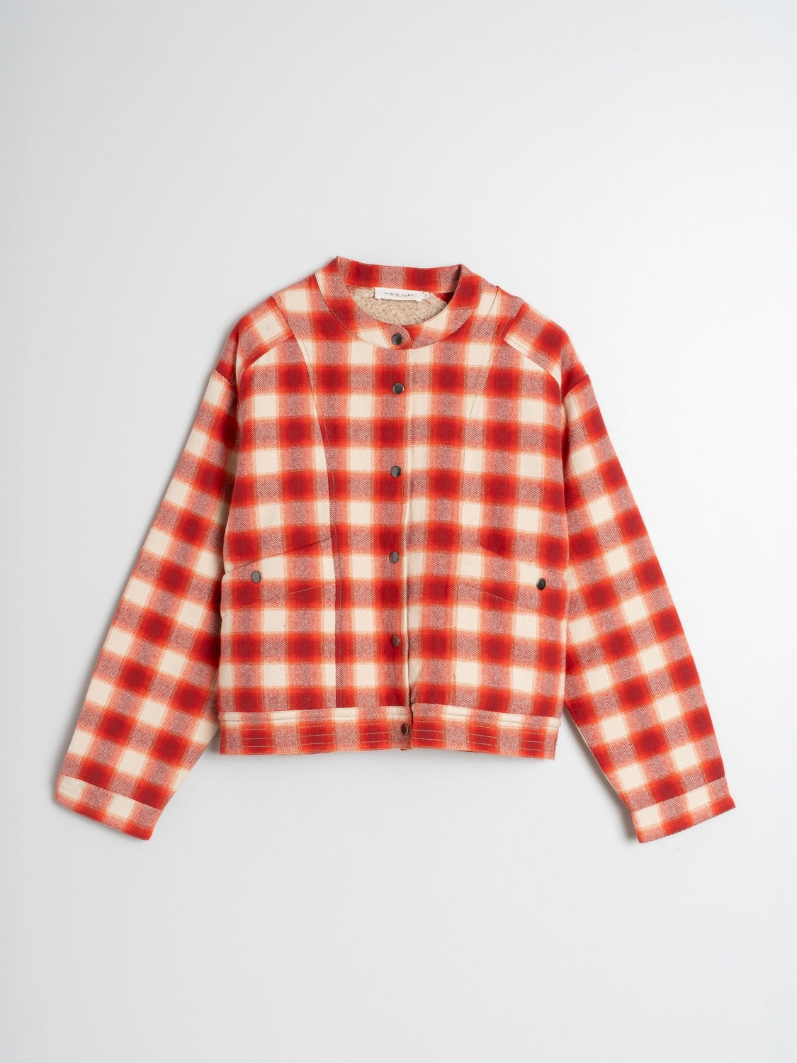 Indi & Cold Red Check Jacket with Shearling lining SK 210