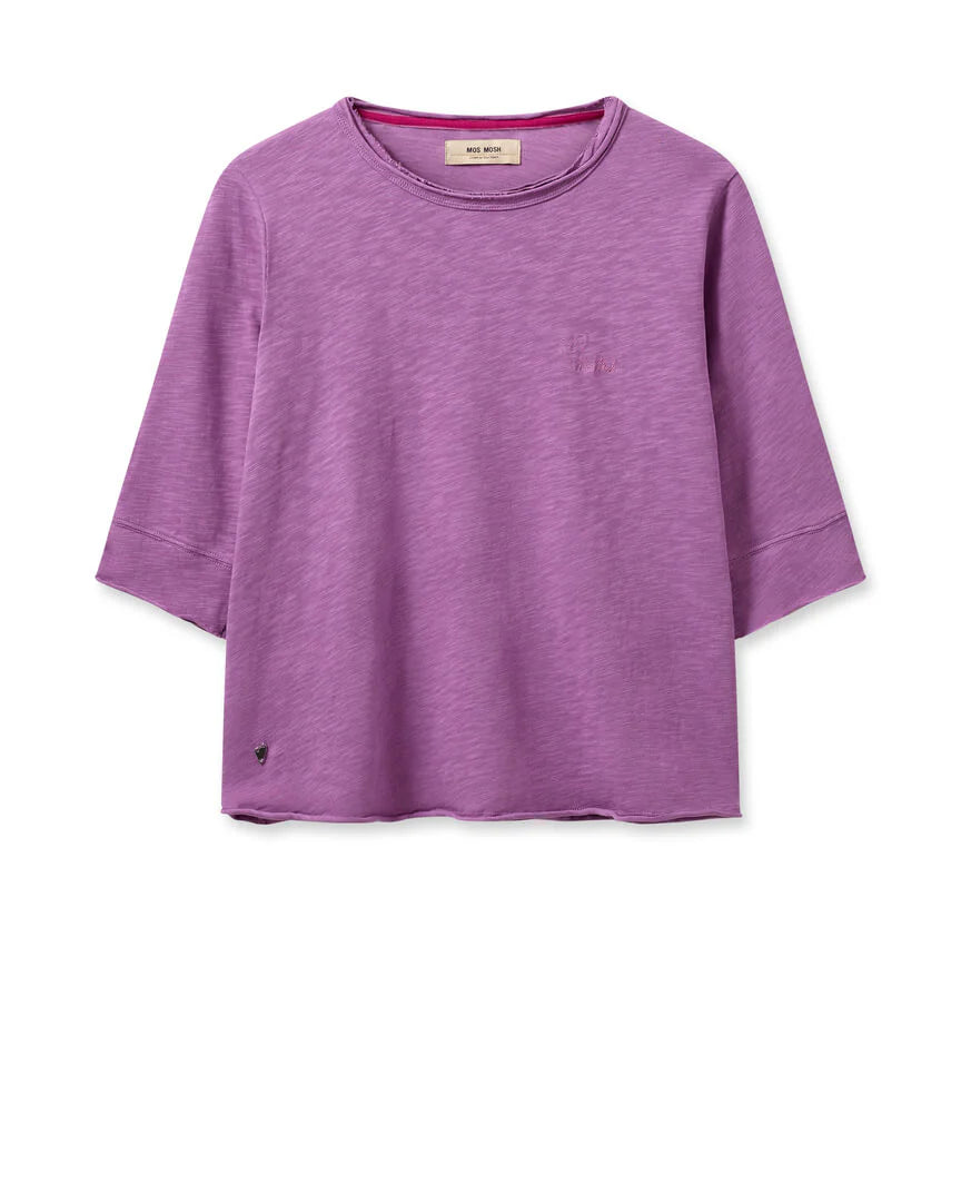 Mos Mosh MM Zelma 3/4 Sleeve Tee Iris Orchid