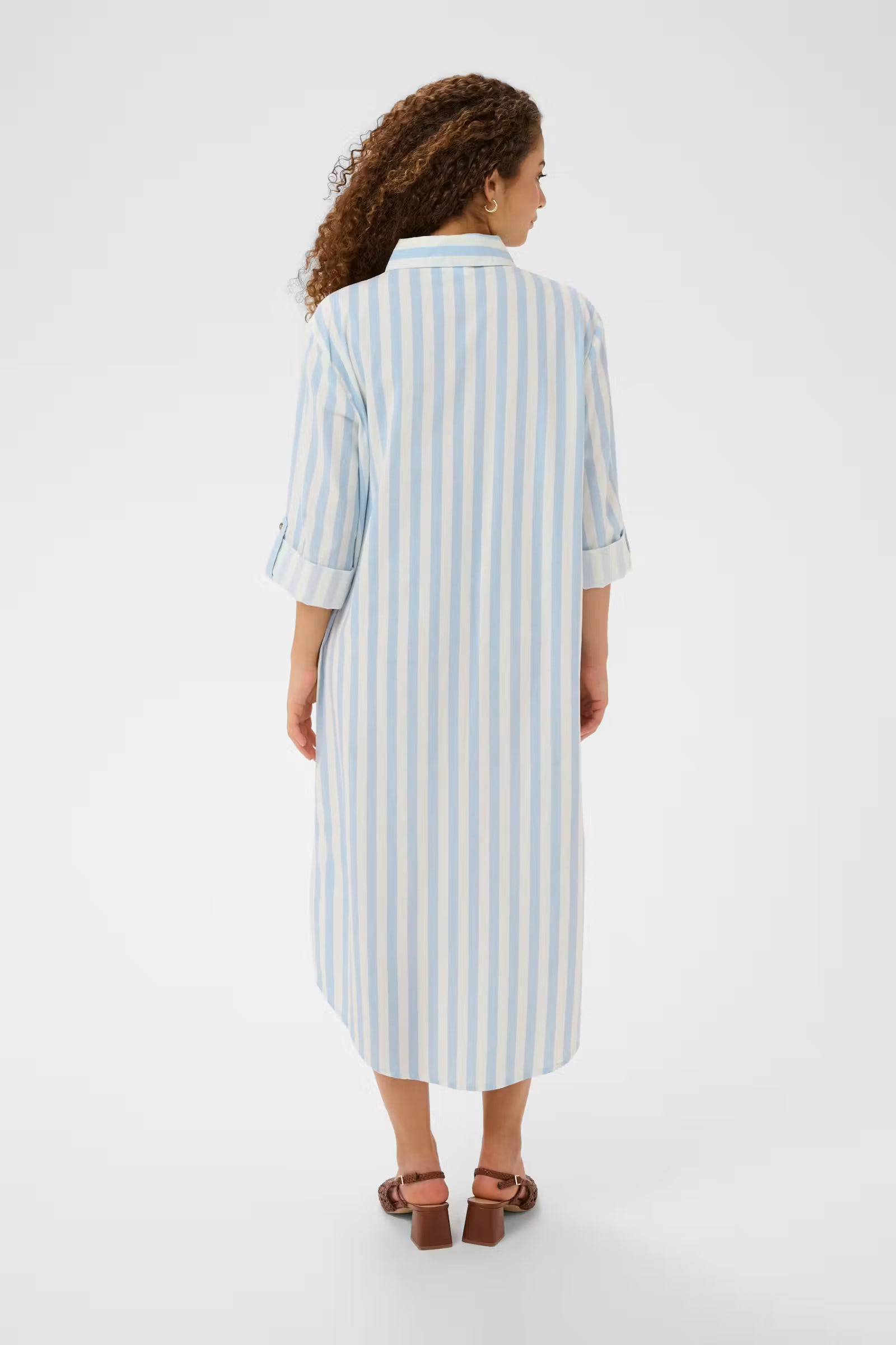 Saint Tropez Zalinda Shirt Dress Skyway Ice Stripe