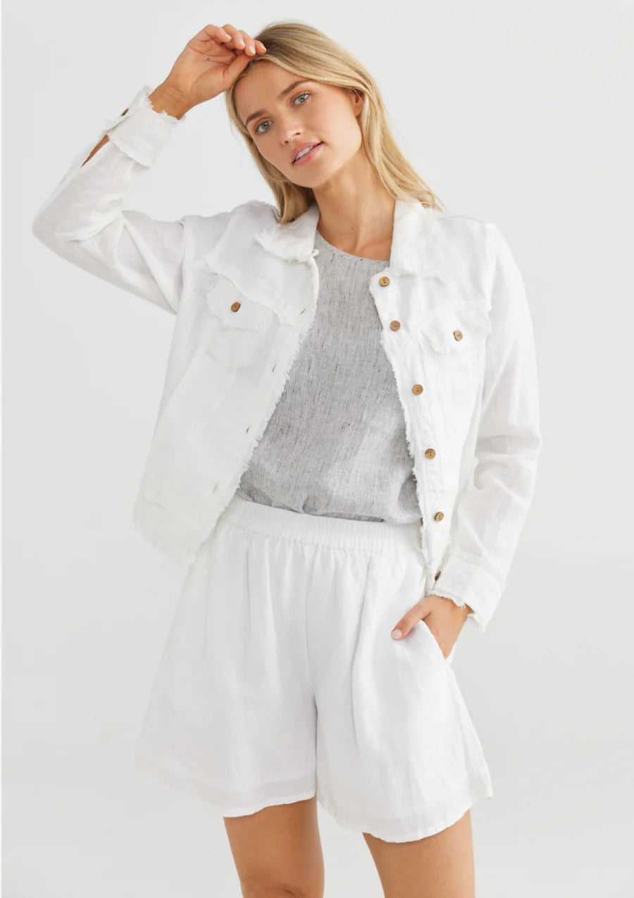 Shanty Monza Jacket White Linen