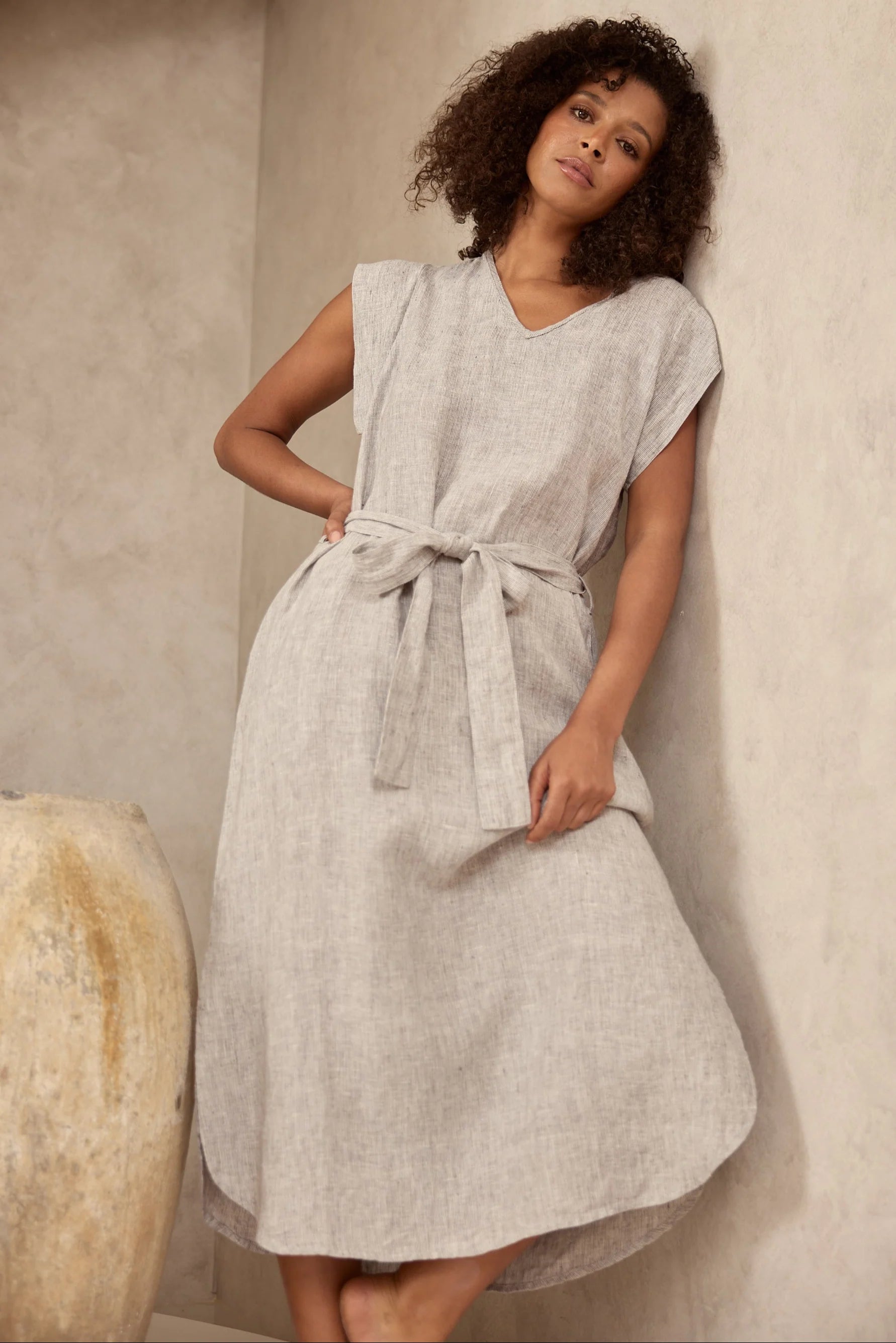 Shanty Sebou Dress Charcoal Fleck