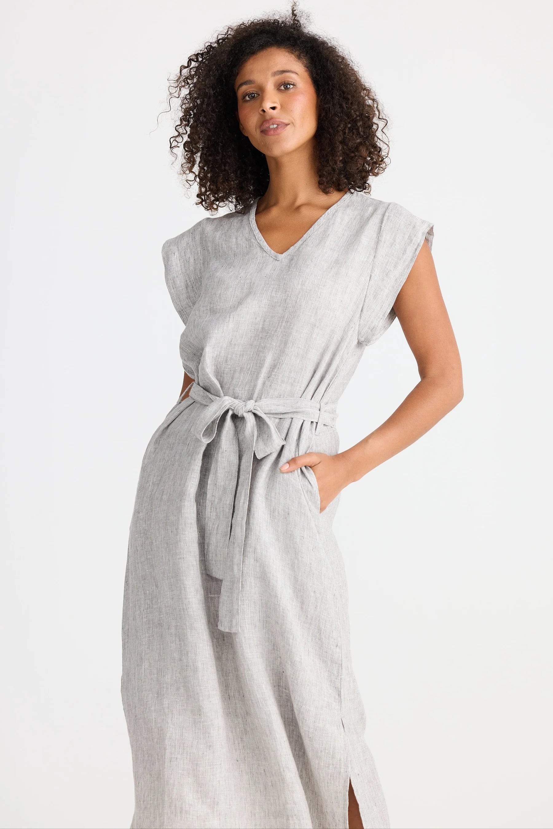 Shanty Sebou Dress Charcoal Fleck