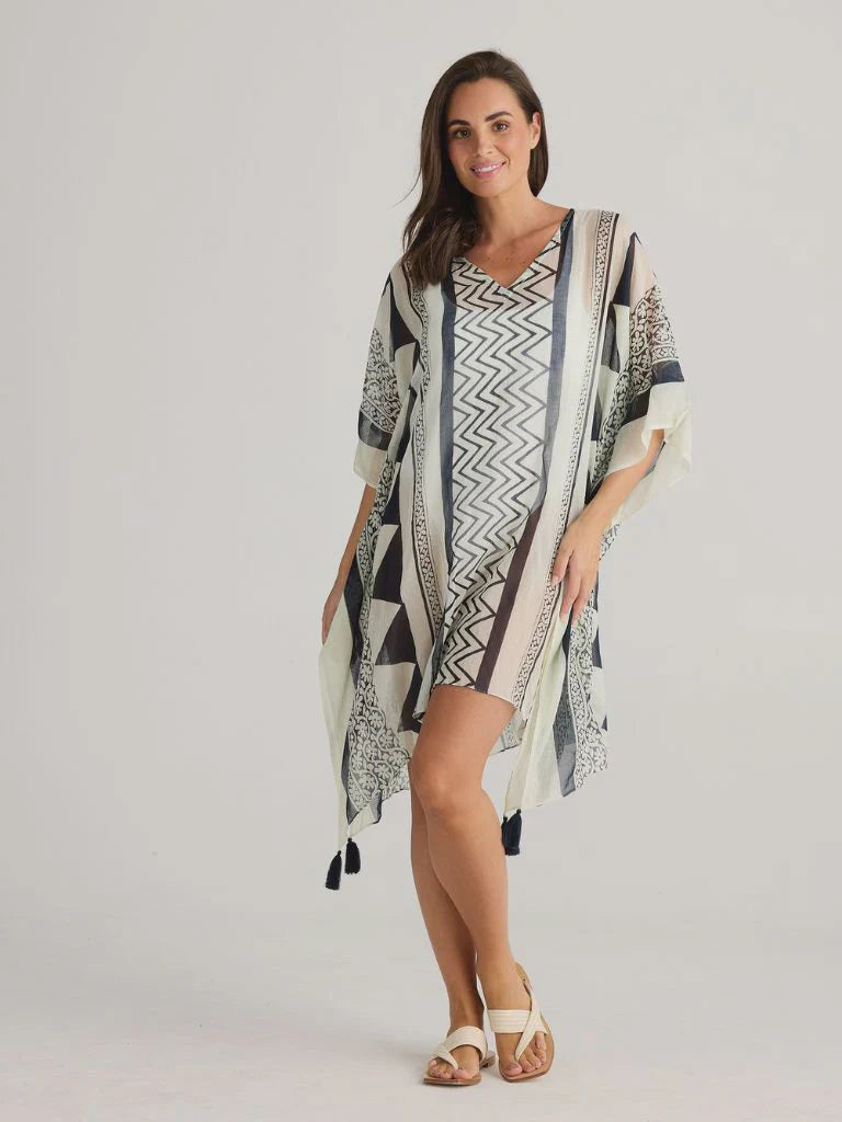 Holiday Stella Kaftan Tribal Black