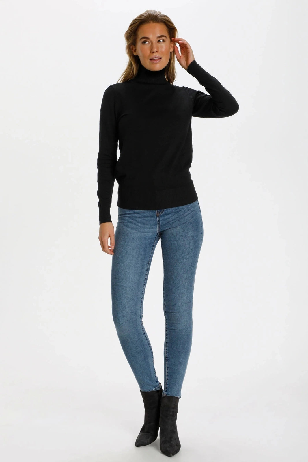 Saint Tropez Mila Rollneck Knit Black