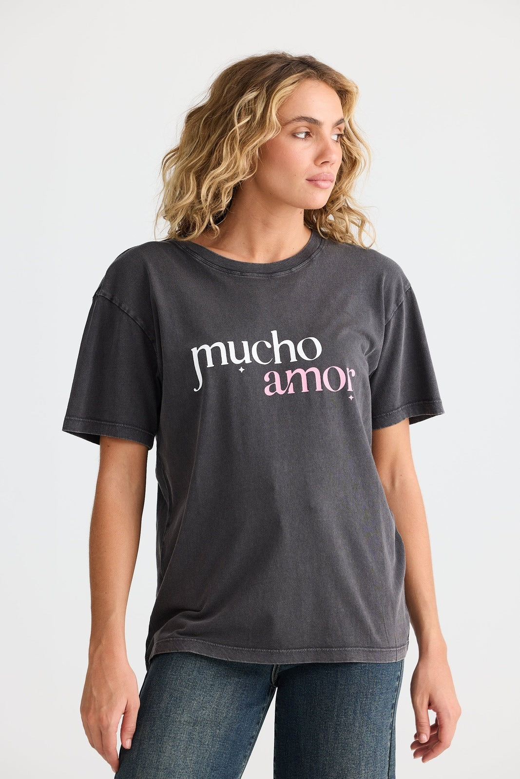 Talisman Mucho Amor Relaxed Tee Black Wash