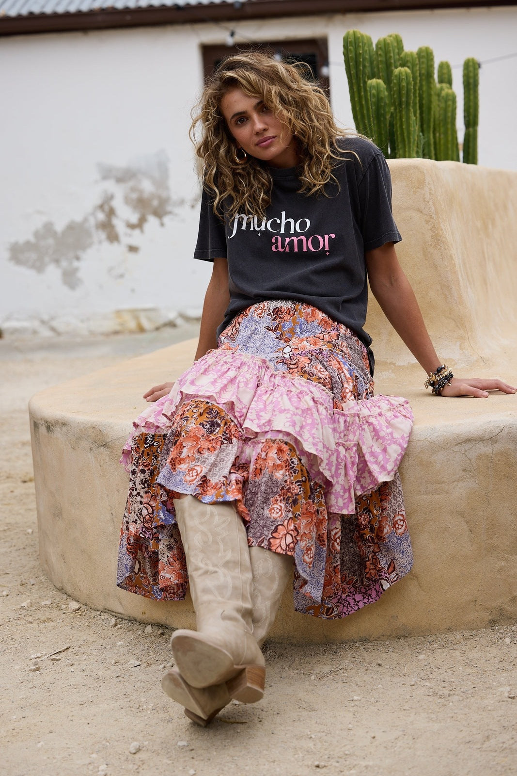 Talisman Mucho Amor Relaxed Tee Black Wash