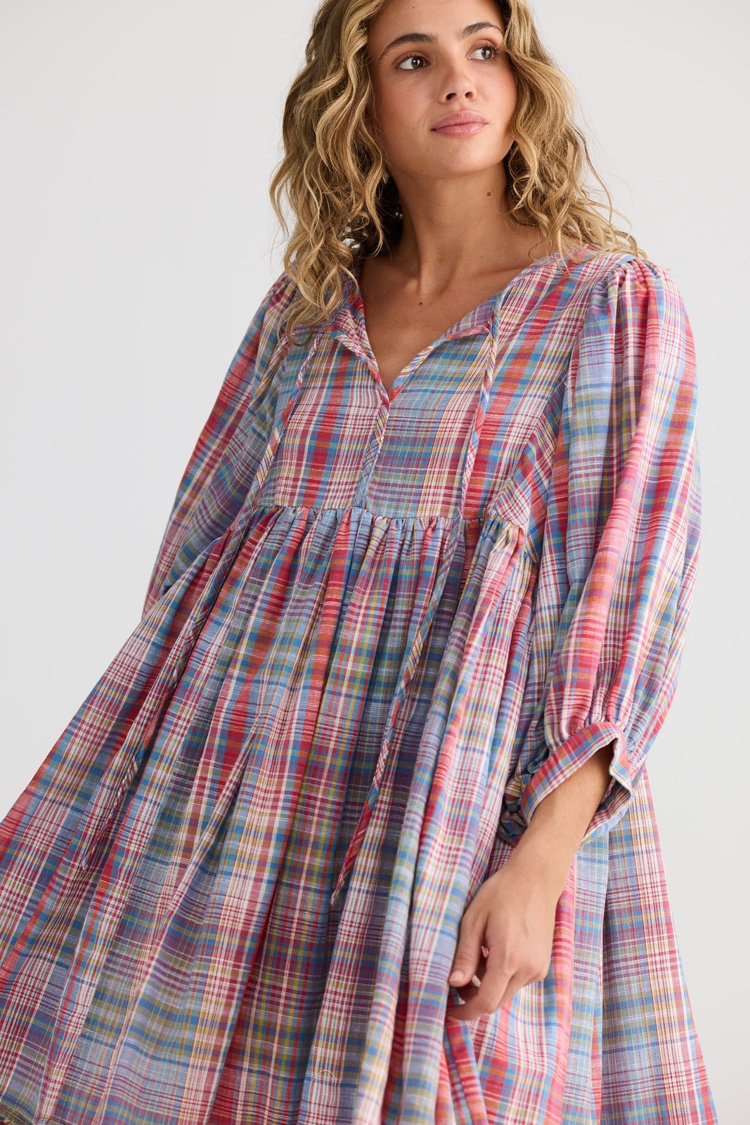 Talisman Winnie Mini Dress Picnic Check