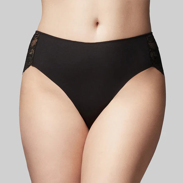 The Knicker Precision & Lace Hi Cut Brief
