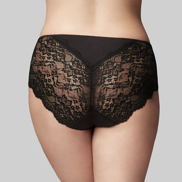 The Knicker Precision & Lace Hi Cut Brief