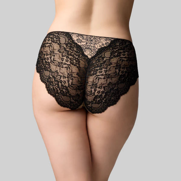 The Knicker Precision & Lace Hi Cut Brief