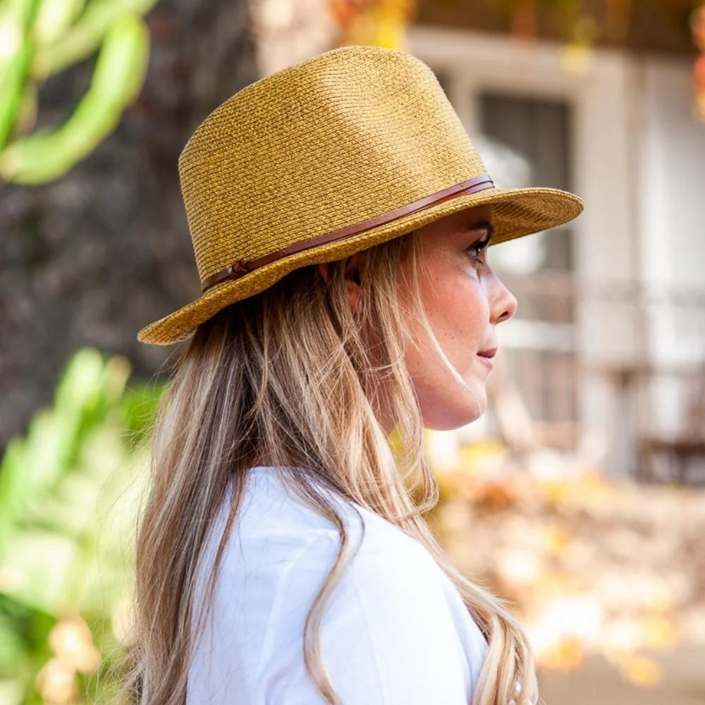 Travaux en Cours Boraslino Hat Leather Strap Saffran